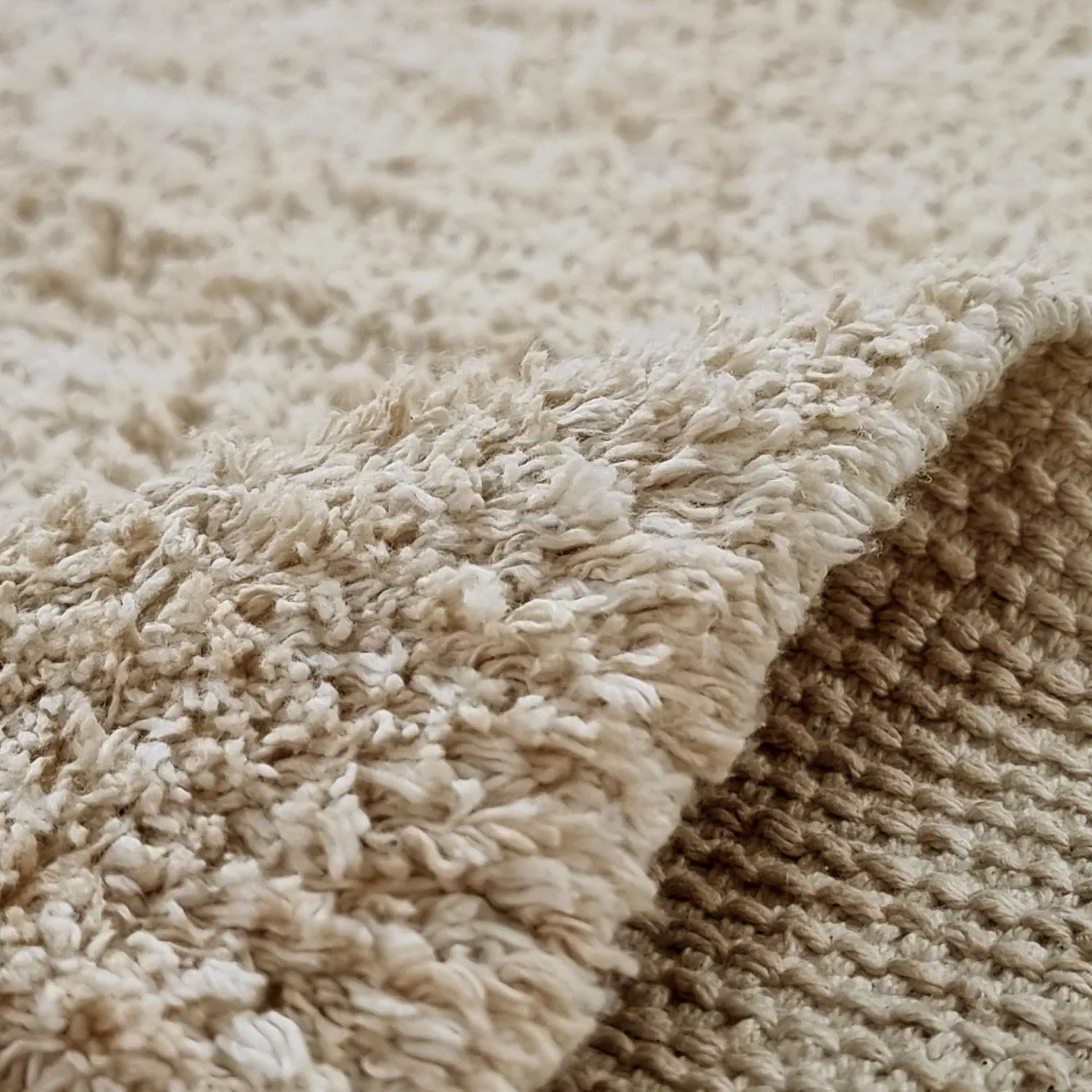 Pyöreät matot - Sivia Natural Cotton Shaggy (beige)
