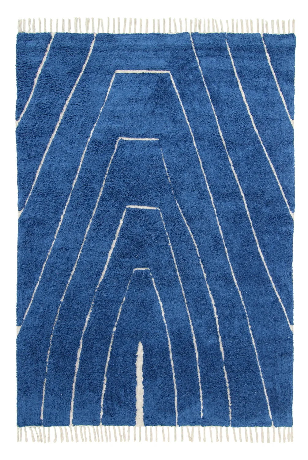 Ryijymatot - Sivia Natural Cotton Shaggy (sininen)