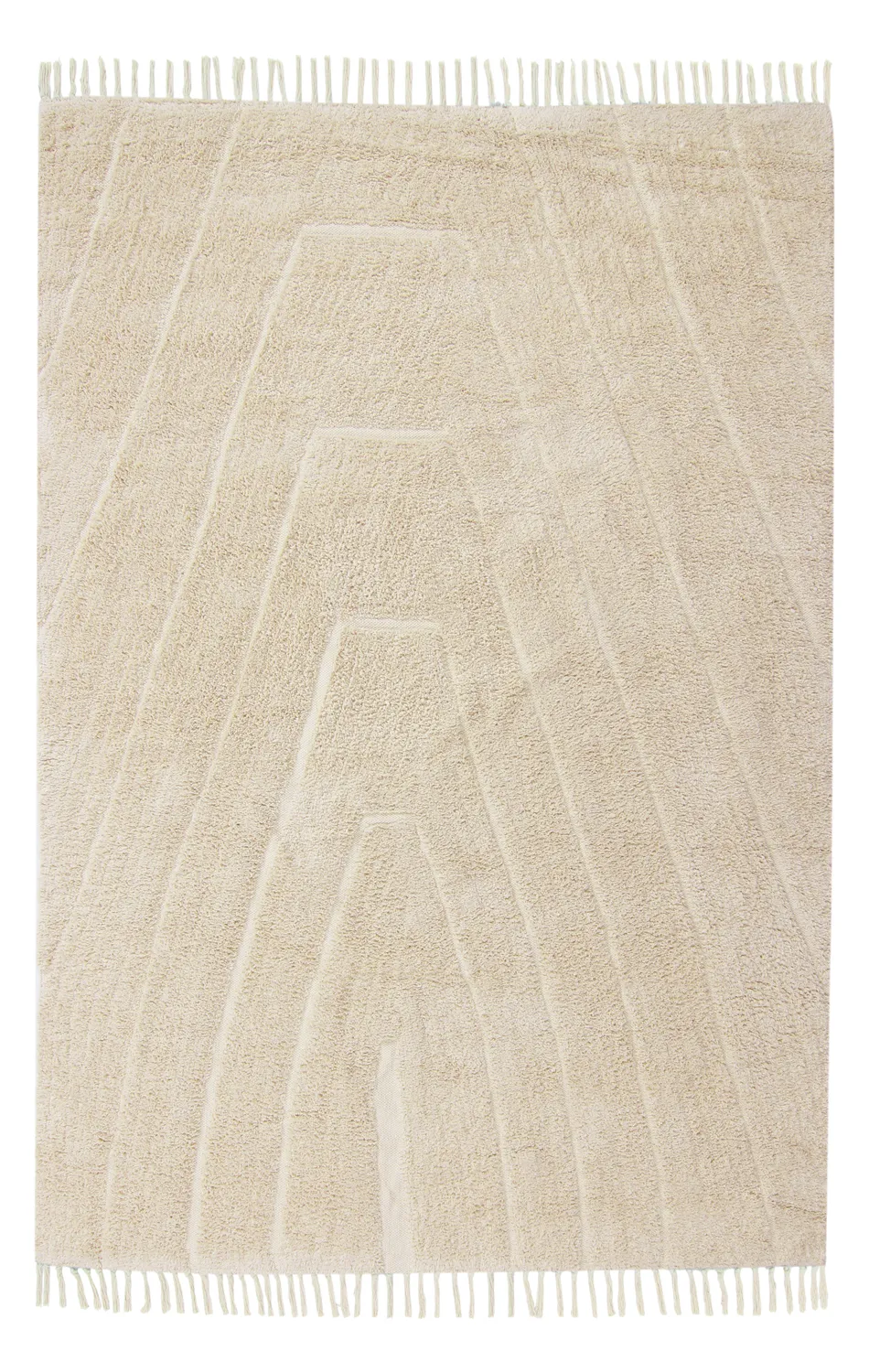 Ryijymatot - Sivia Natural Cotton Shaggy (beige)