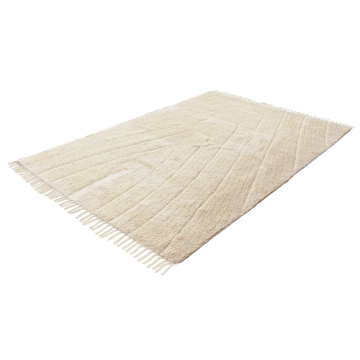 Ryijymatot - Sivia Natural Cotton Shaggy (beige)