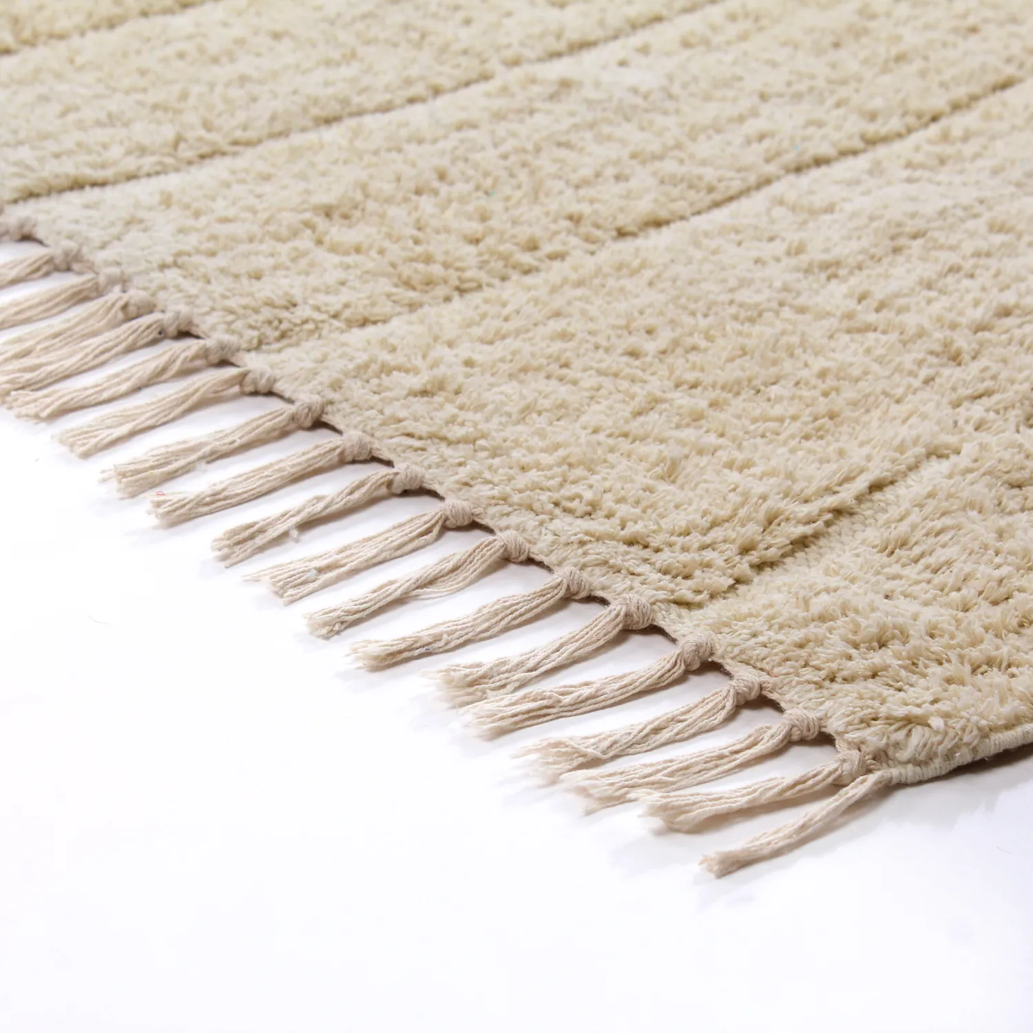 Ryijymatot - Sivia Natural Cotton Shaggy (beige)