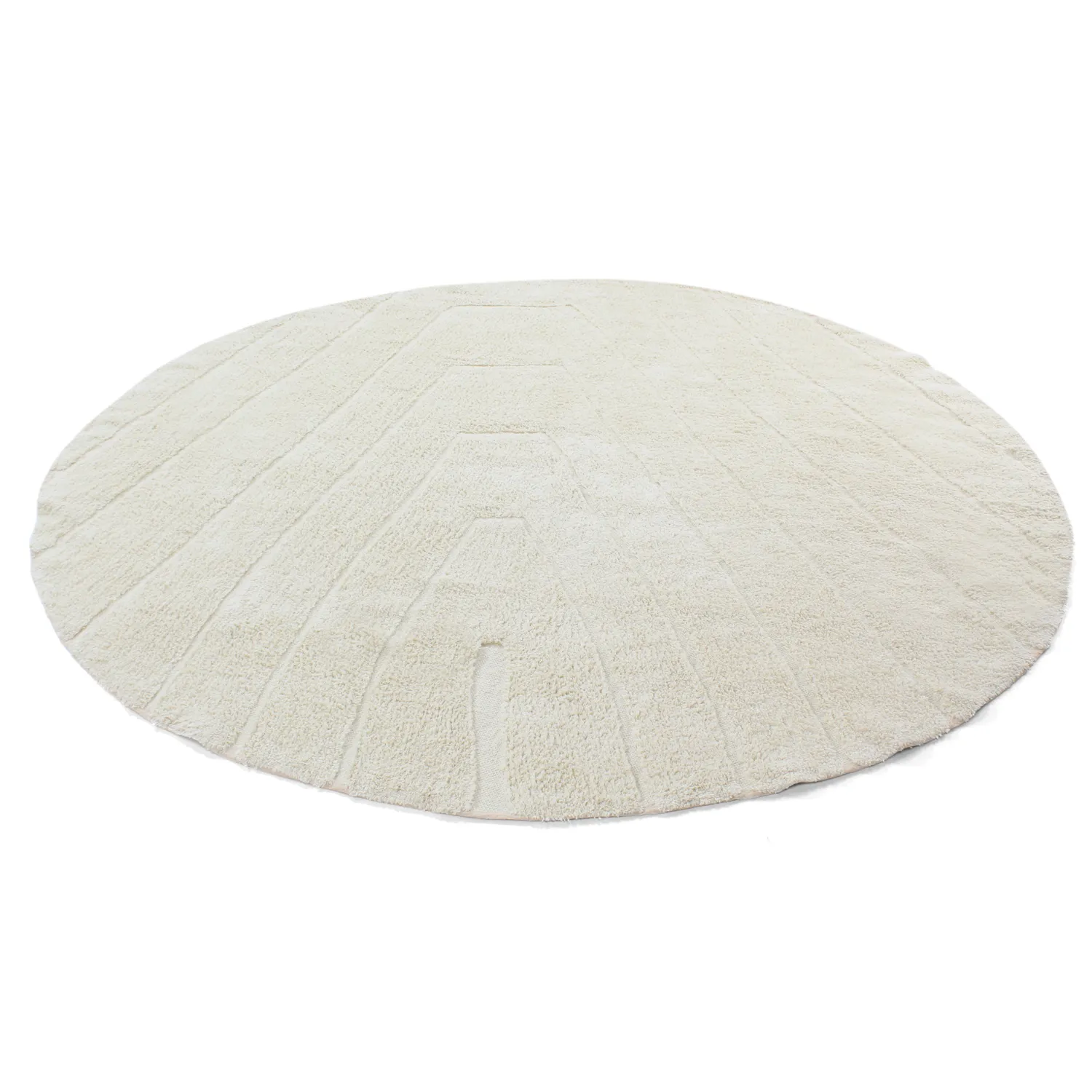 Pyöreät matot - Sivia Natural Cotton Shaggy (luonnonvalkoinen)