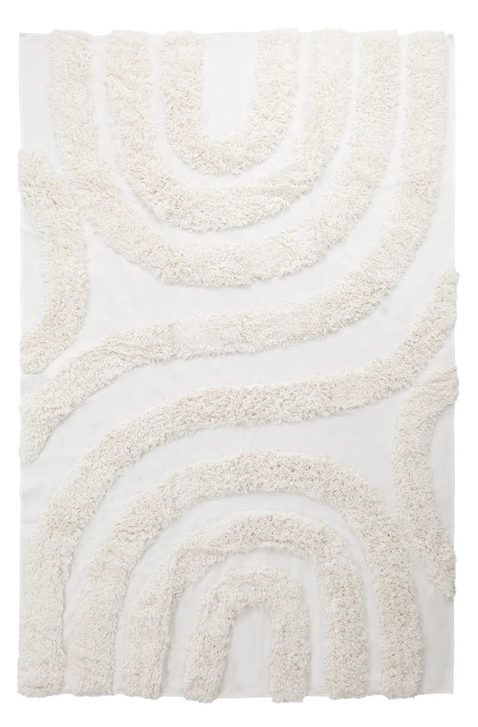 Ryijymatot - Sivota Natural Cotton Shaggy (luonnonvalkoinen)