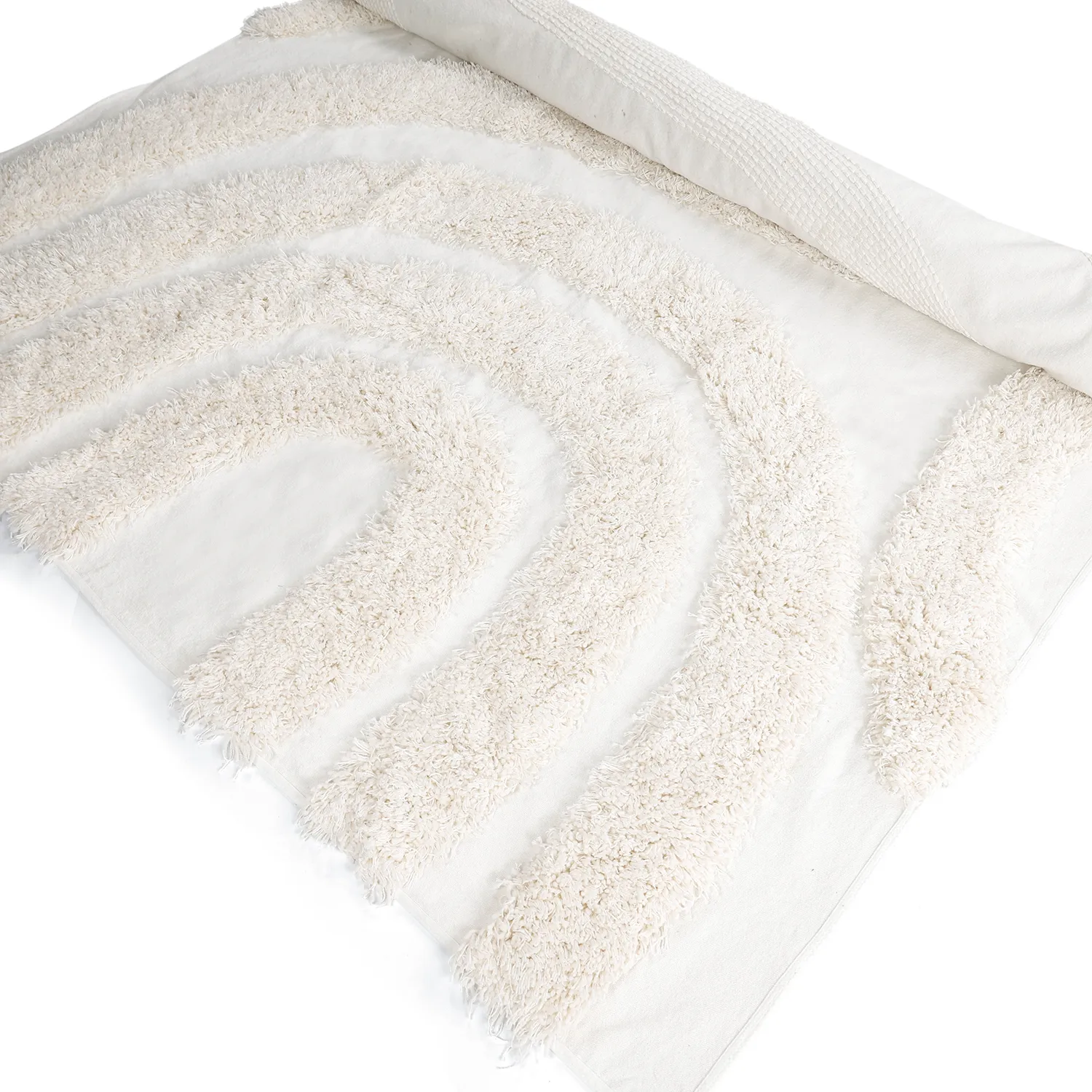Ryijymatot - Sivota Natural Cotton Shaggy (luonnonvalkoinen)