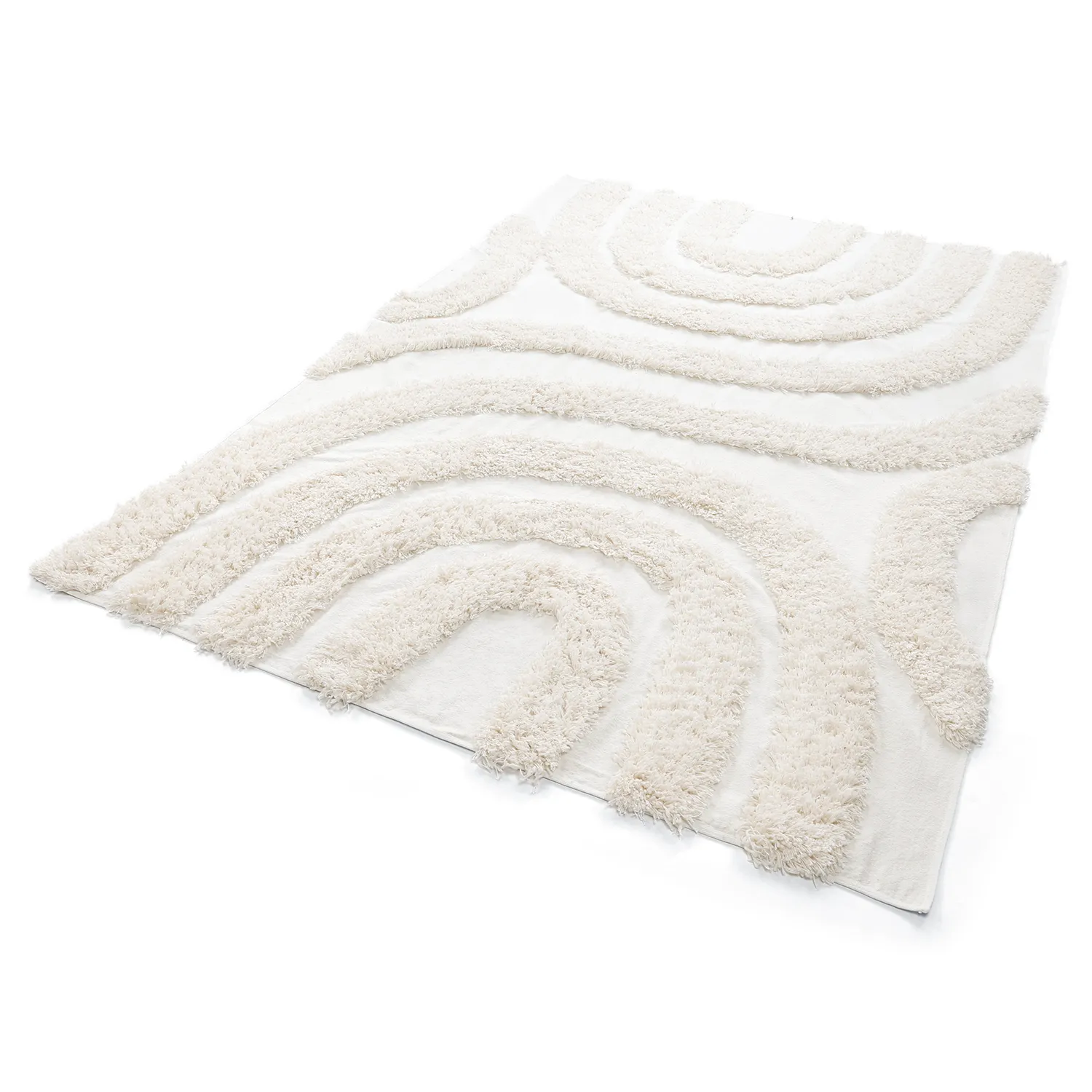 Ryijymatot - Sivota Natural Cotton Shaggy (luonnonvalkoinen)