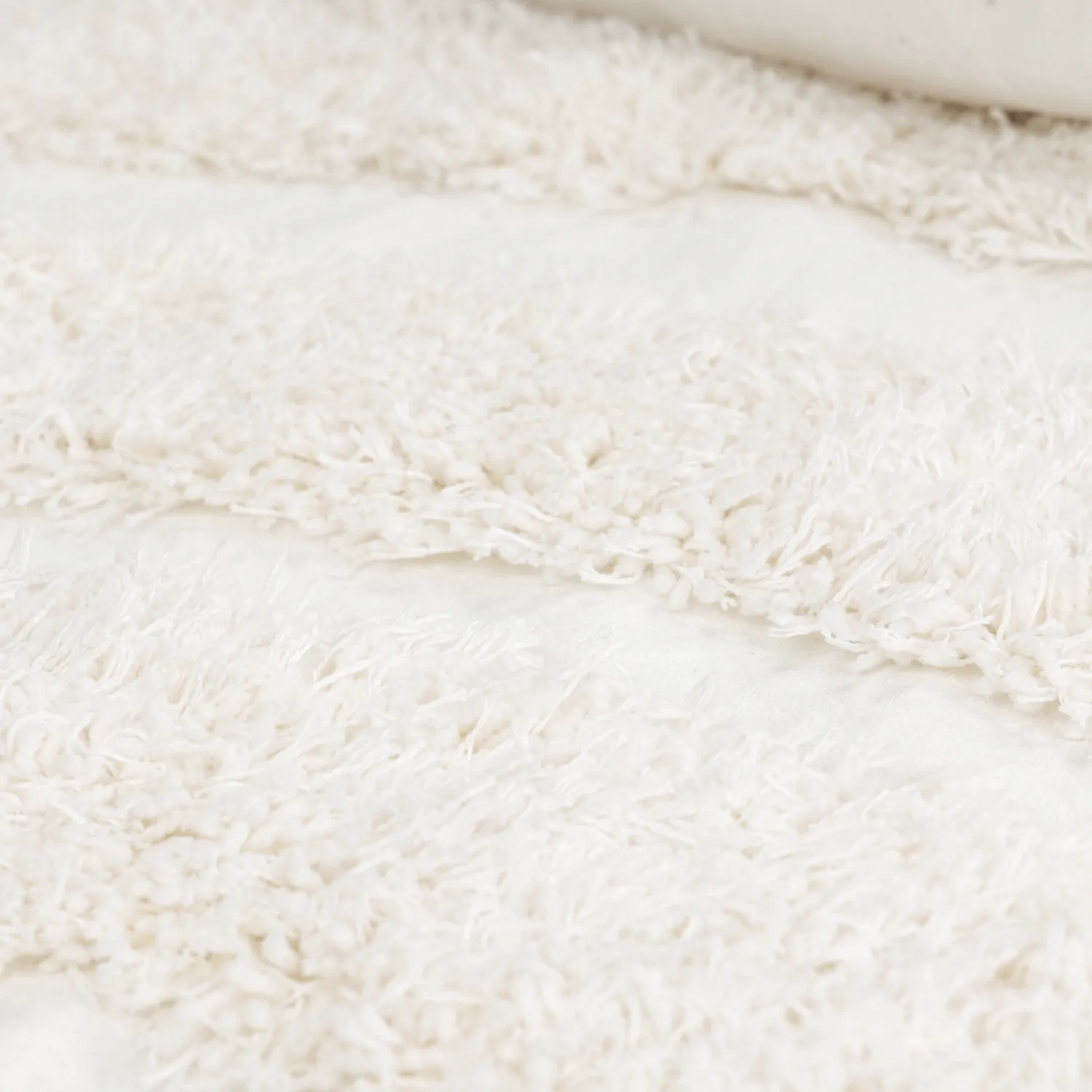 Ryijymatot - Sivota Natural Cotton Shaggy (luonnonvalkoinen)