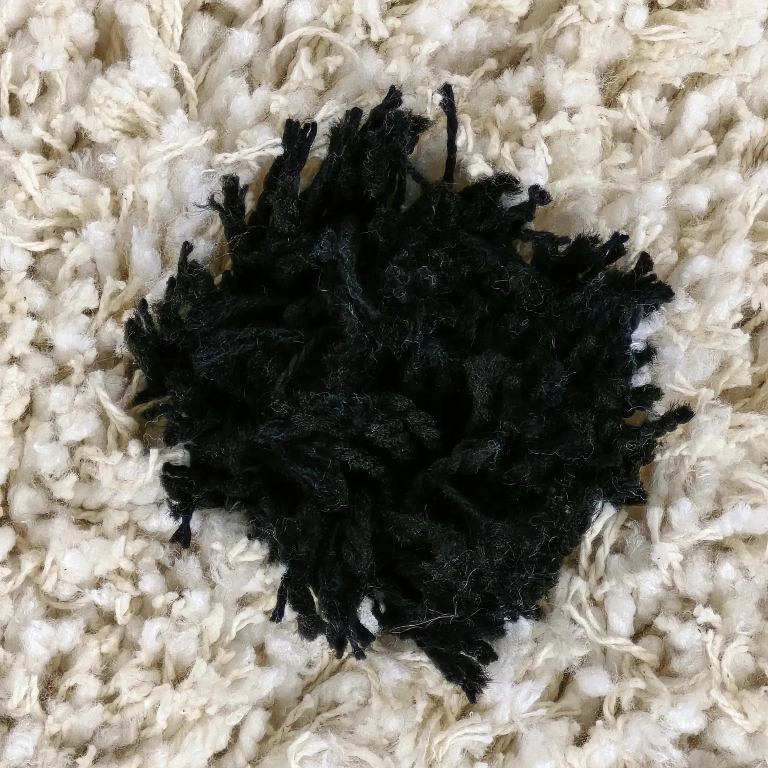 Ryijymatot - Soria Natural Cotton Shaggy (luonnonvalkoinen/musta)