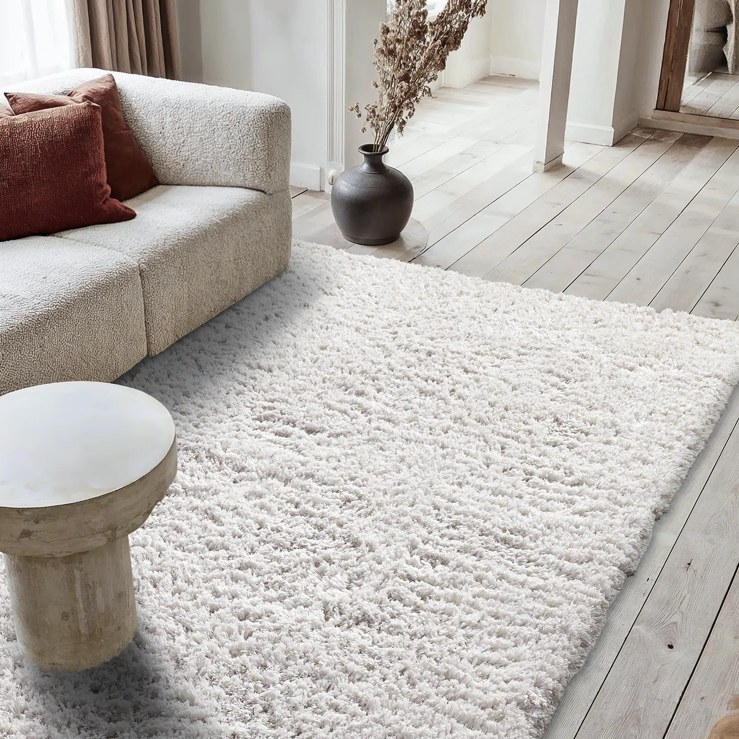 Ryijymatot - Combarro Solid Cotton Shaggy (kerma)