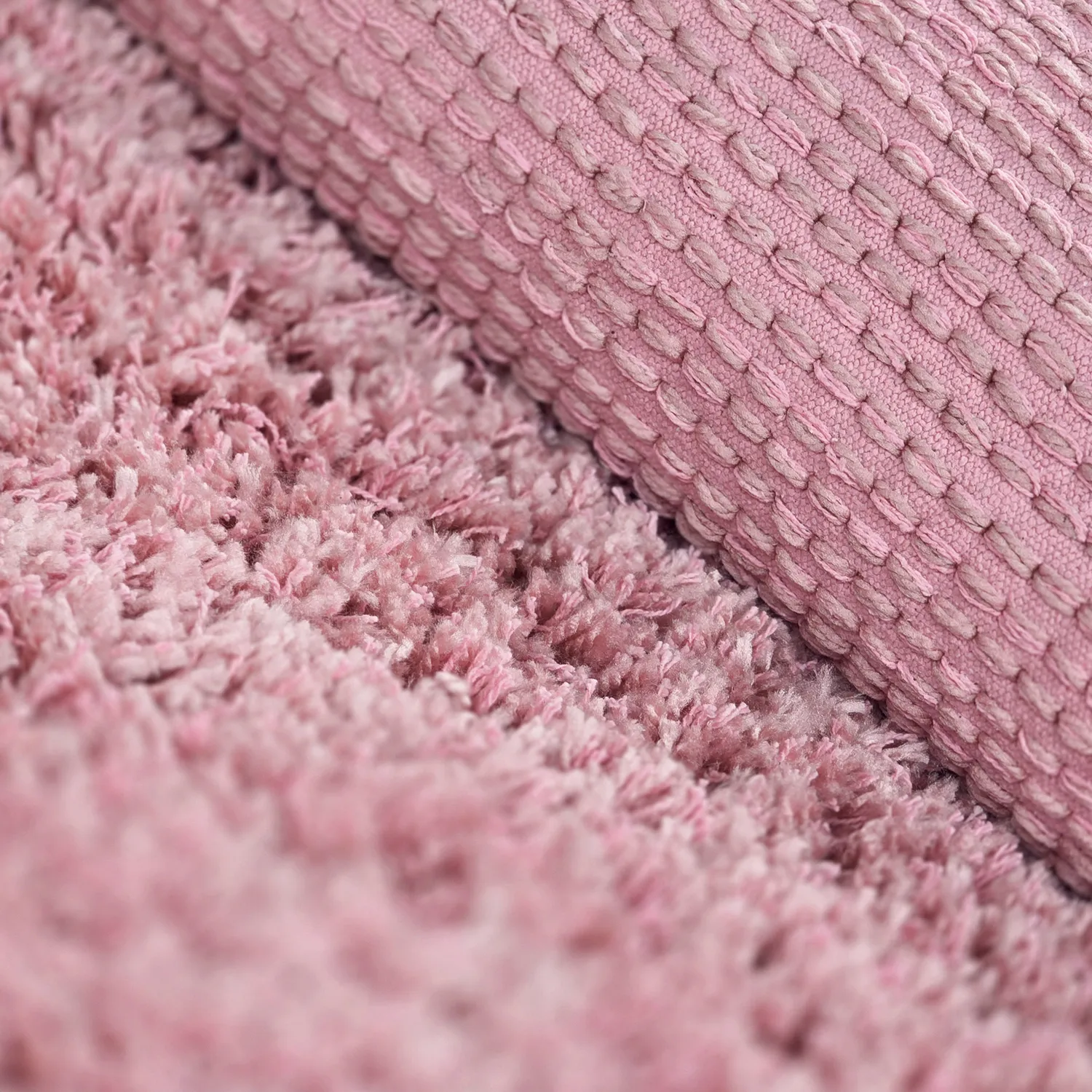 Ryijymatot - Combarro Solid Cotton Shaggy (vaaleanpunainen)