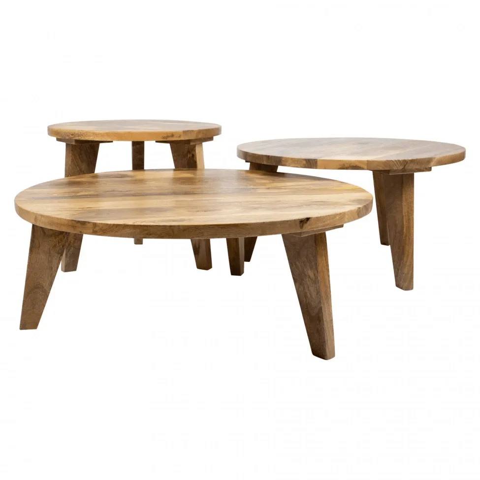 Sohvapöytä - Vintage - 65 cm round (luonto)
