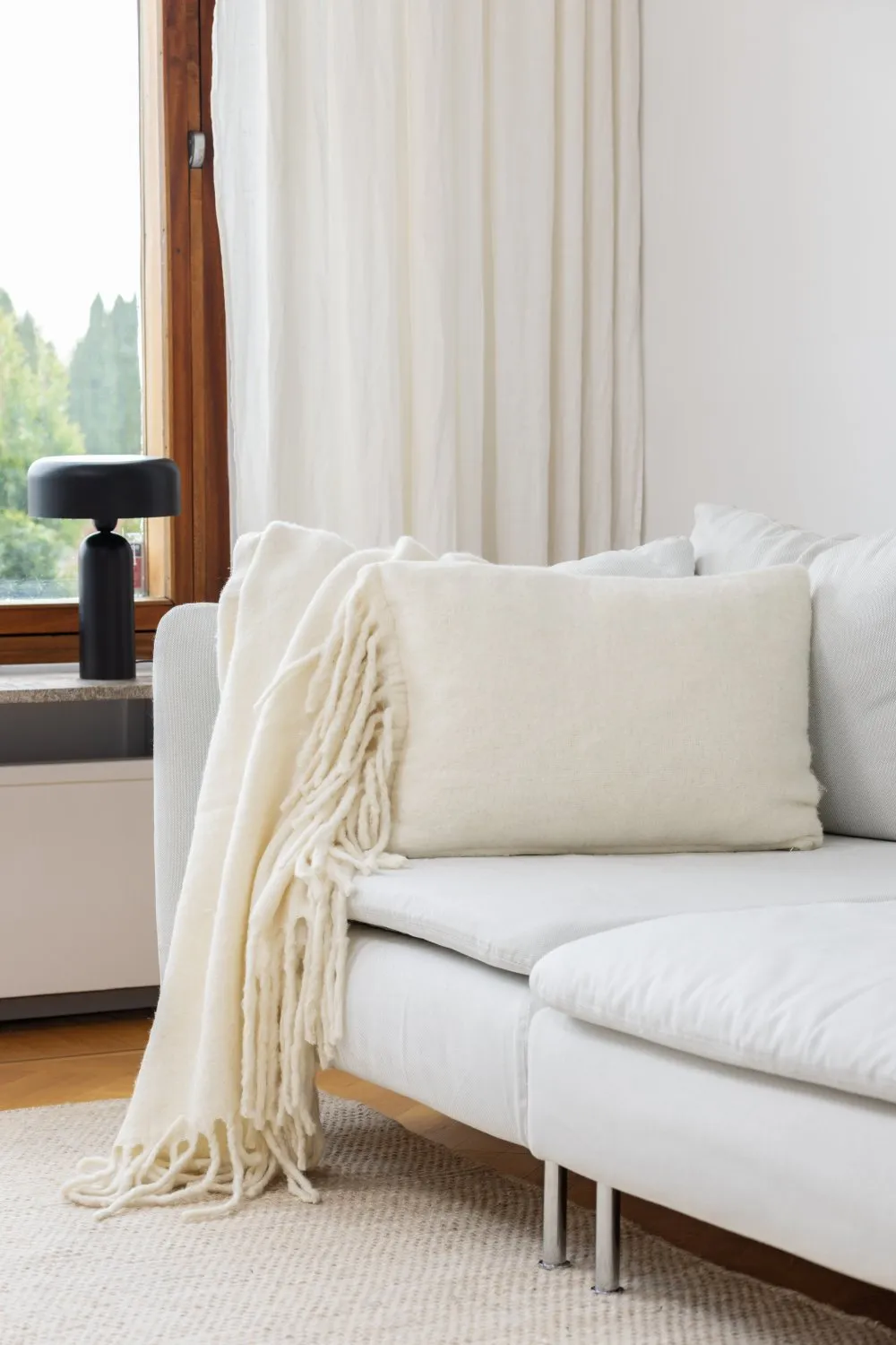 Tyynynpäällinen villasekoite - Samantha (offwhite)