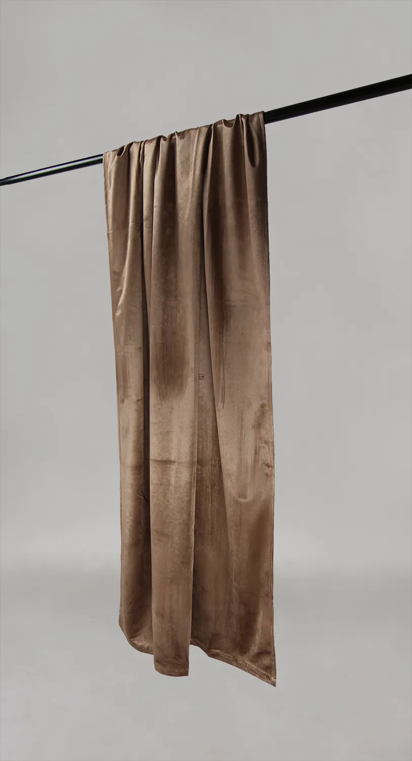 Verhot - Samettiverhot Marlyn (tumma beige)