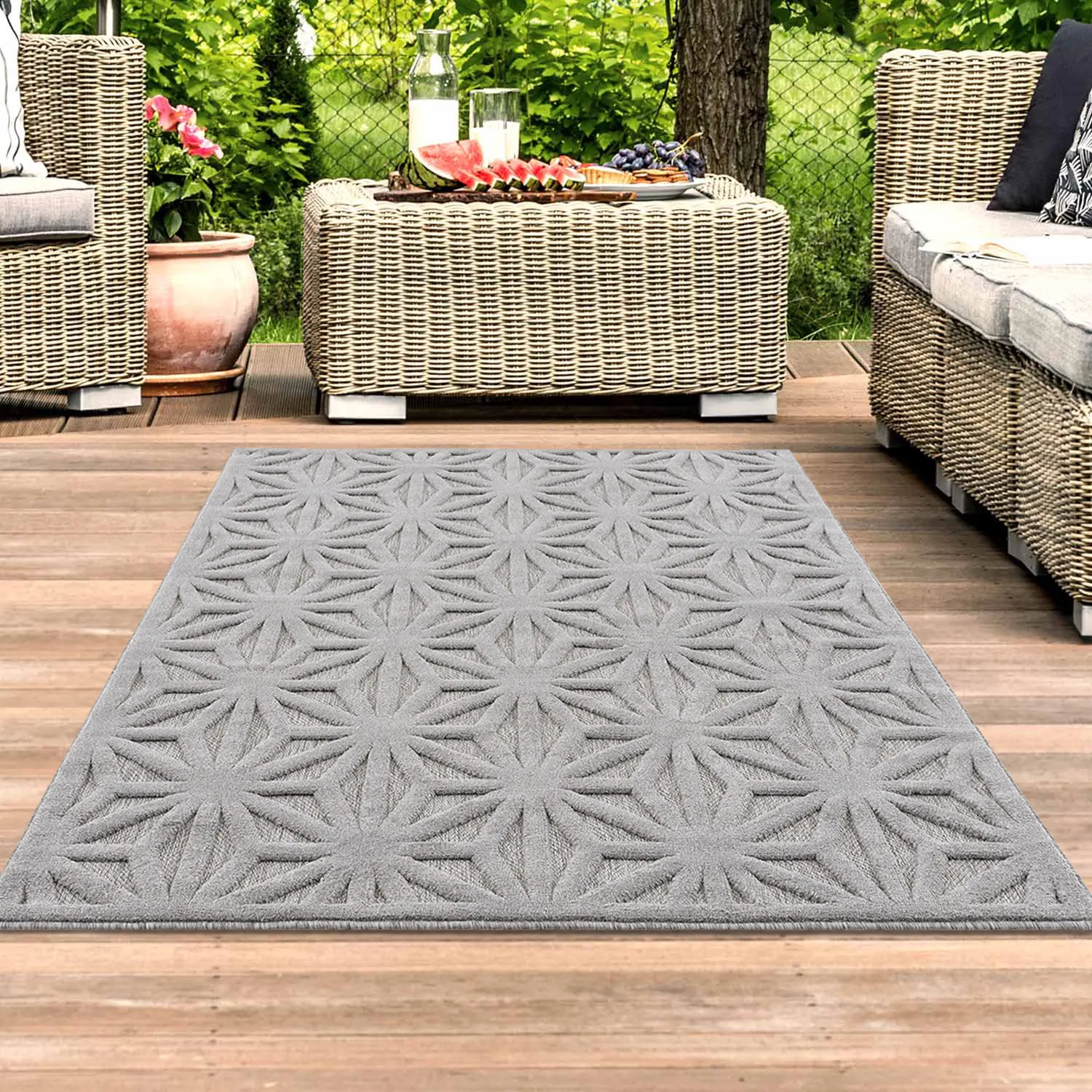 Shaggy Indoor-Outdoor - Preston (harmaa)