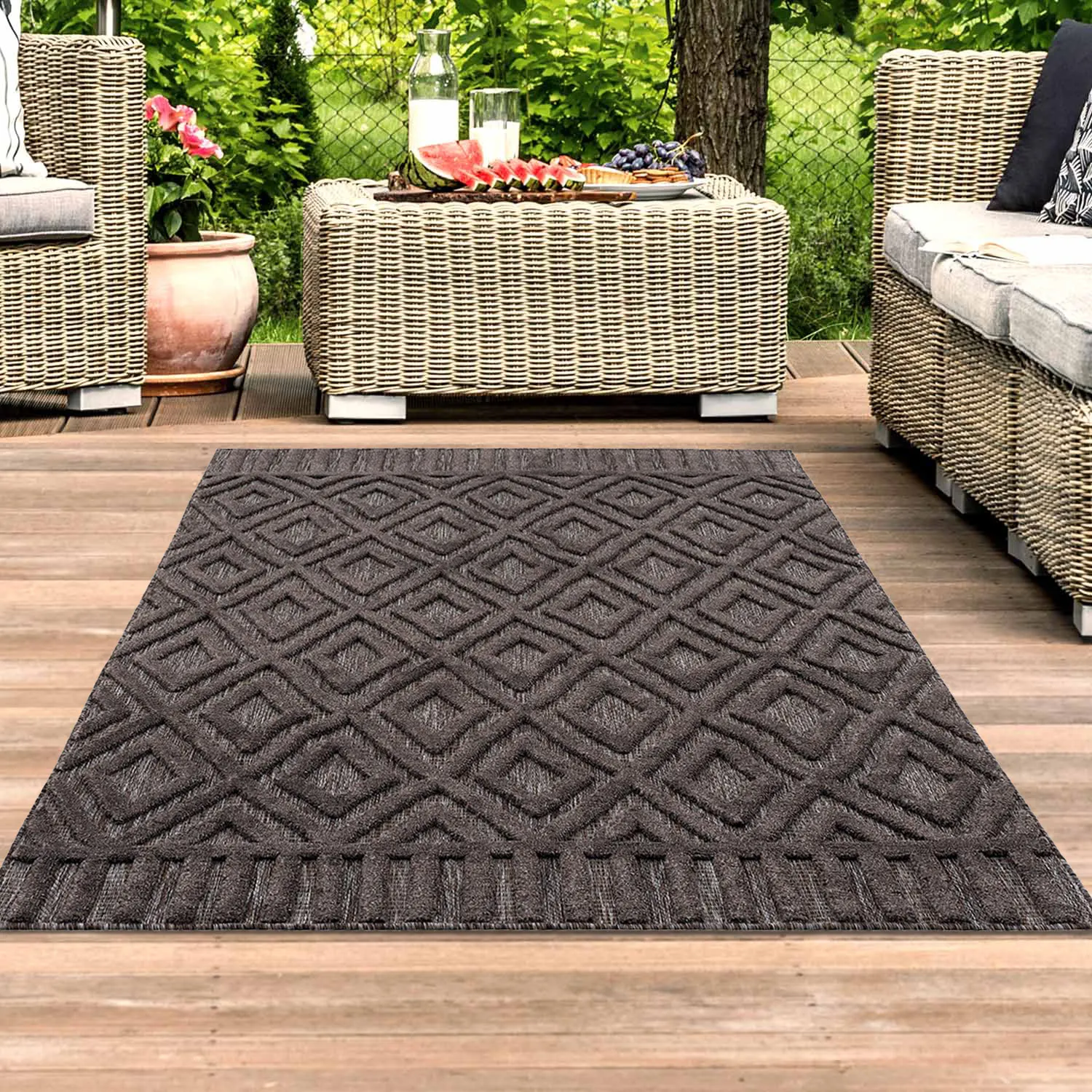 Shaggy Indoor-Outdoor - Lancaster (antrasiitti)