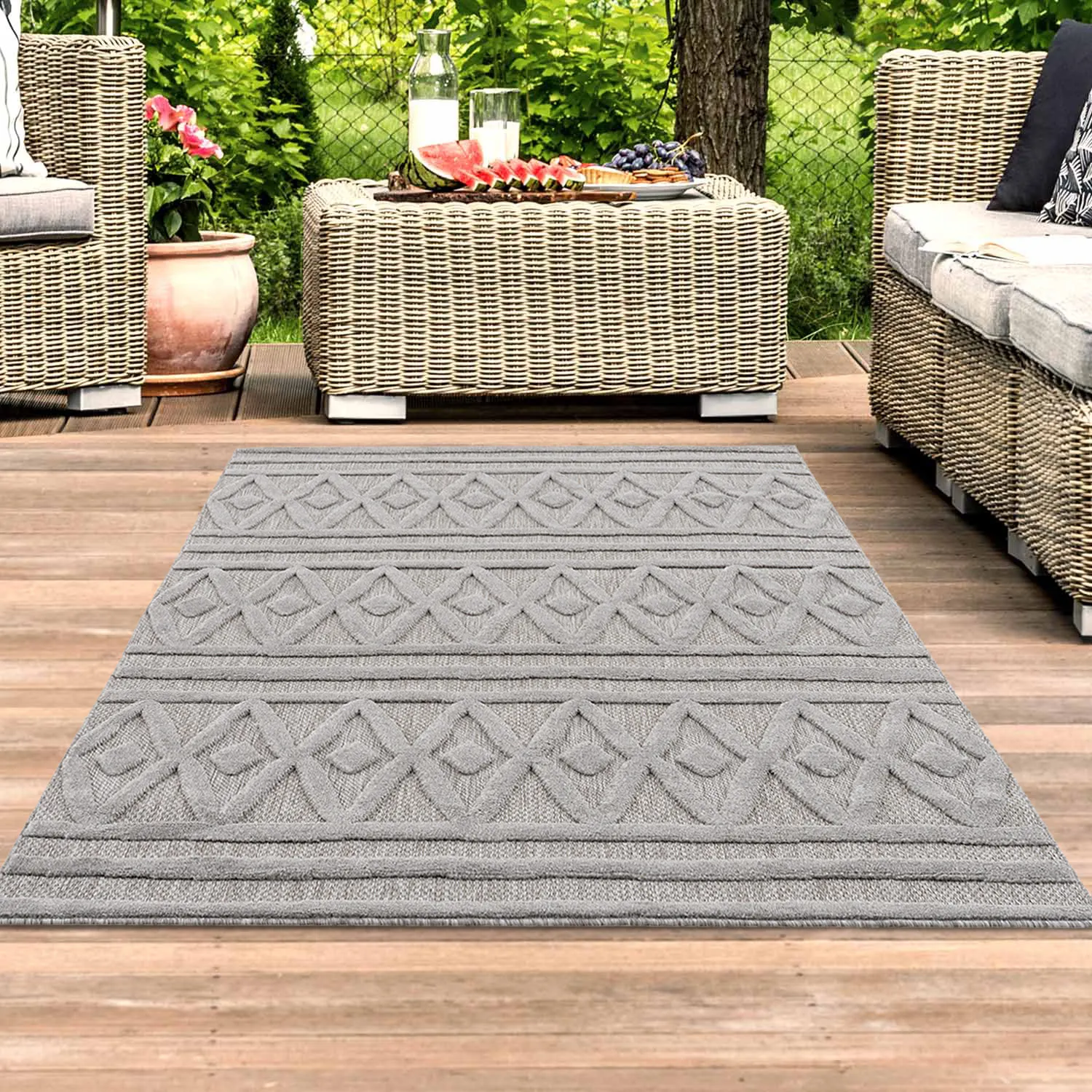 Shaggy Indoor-Outdoor - Chester (harmaa)