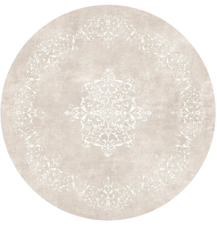 Pyöreät matot - Santi (beige/valkoinen)