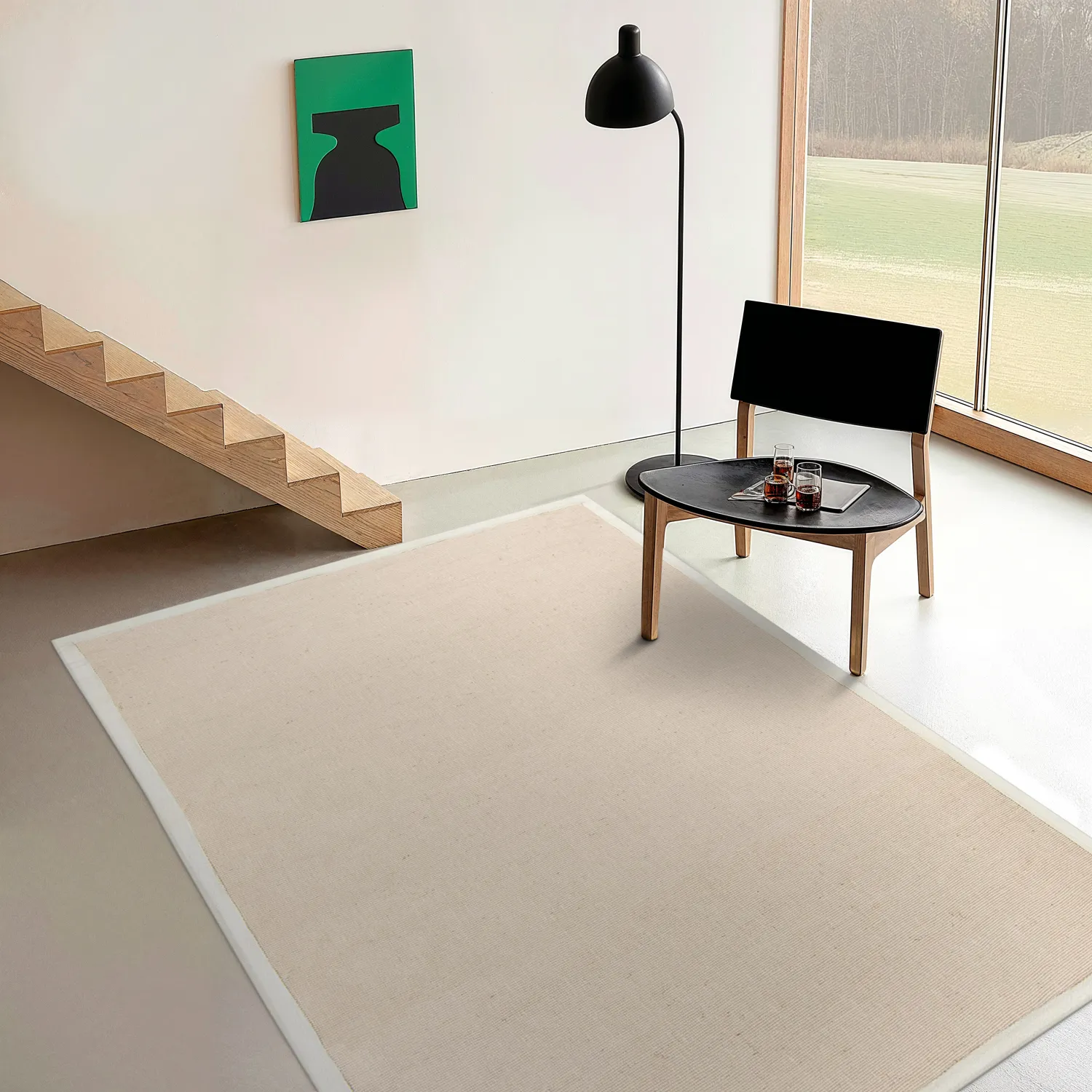 Sisal-matto - Agave (beige/harmaa)