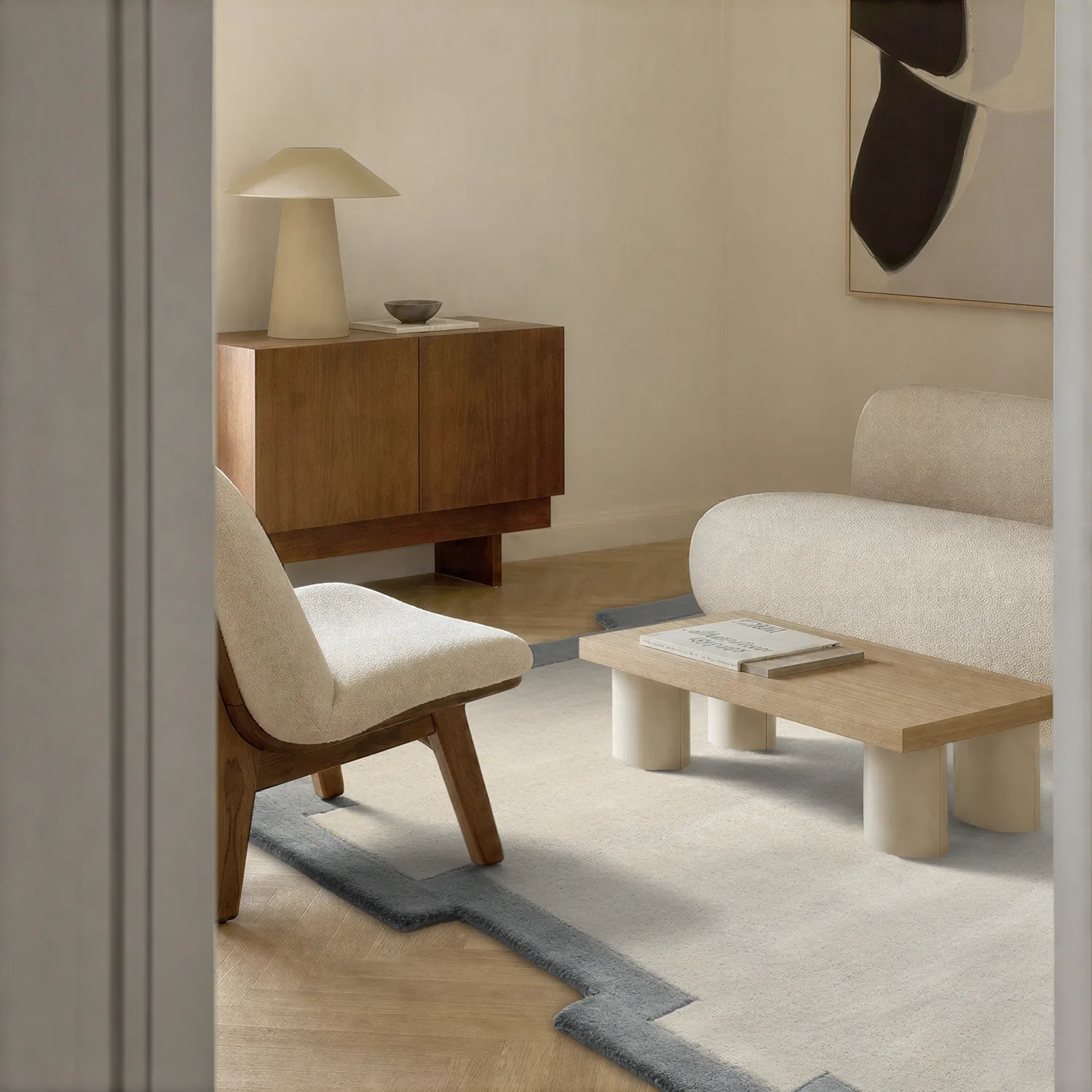 Villamatto - Agra Hand Tufted Wool Premium (harmaa)