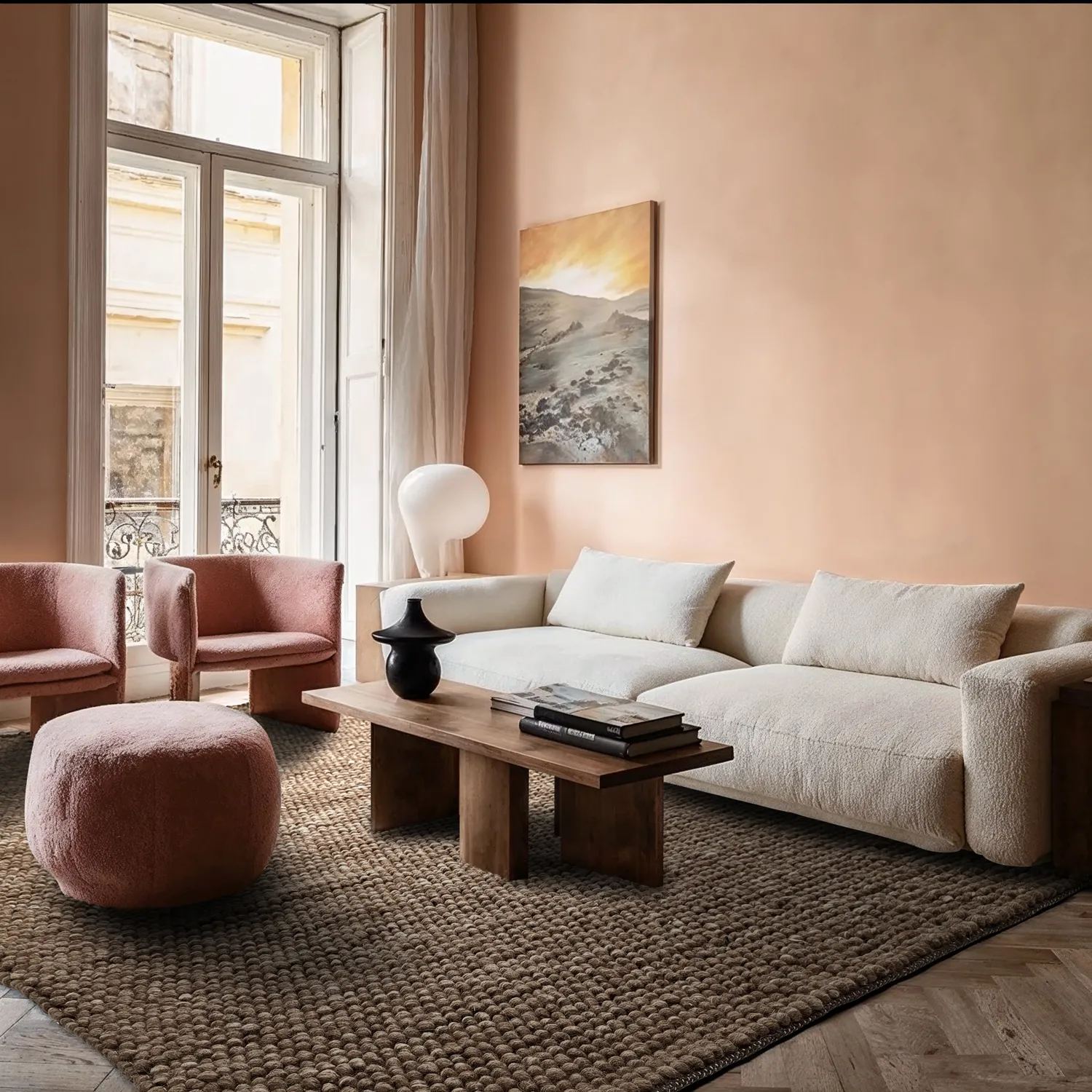 Villamatto - Avafors Wool Bubble (ruskea/beige)