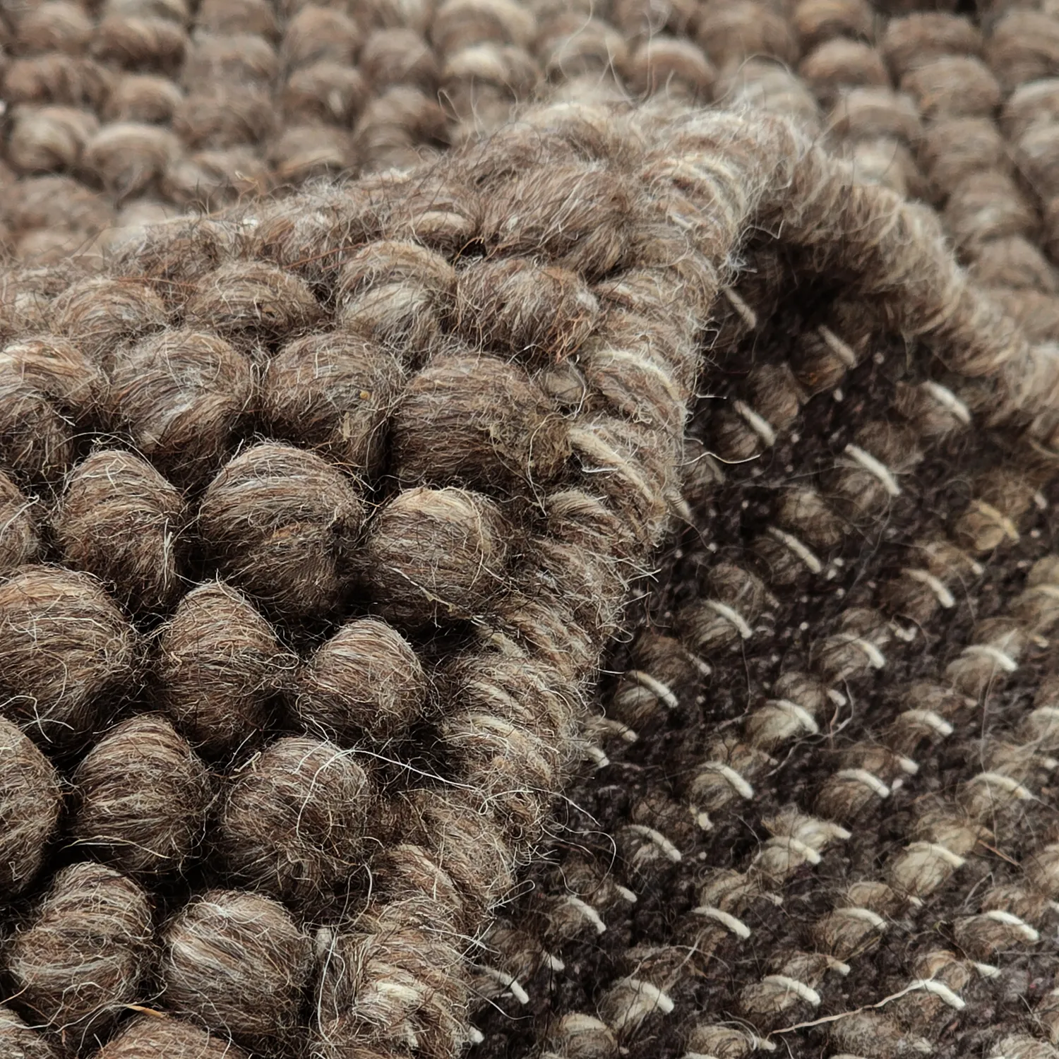 Pyöreät matot - Avafors Wool Bubble (ruskea/beige)