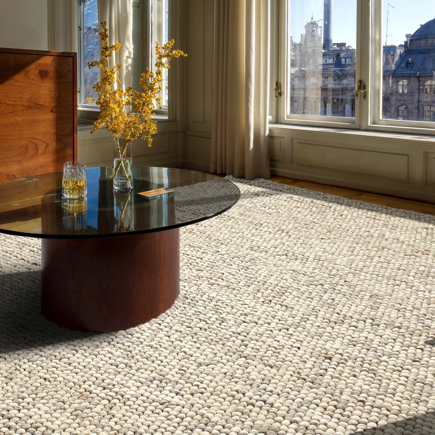 Villamatto - Avafors Wool Bubble (harmaa/beige)