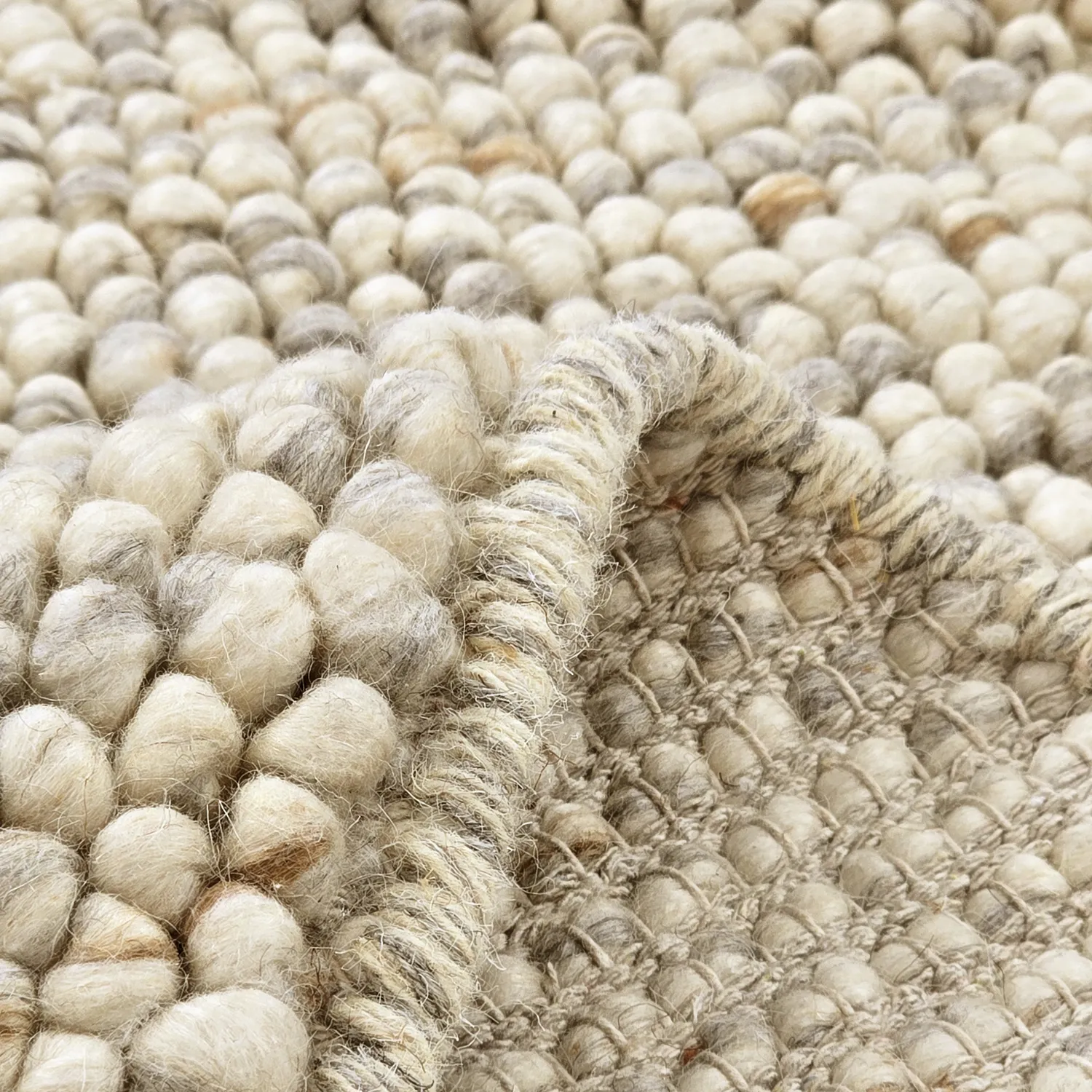 Pyöreät matot - Avafors Wool Bubble (harmaa/beige)