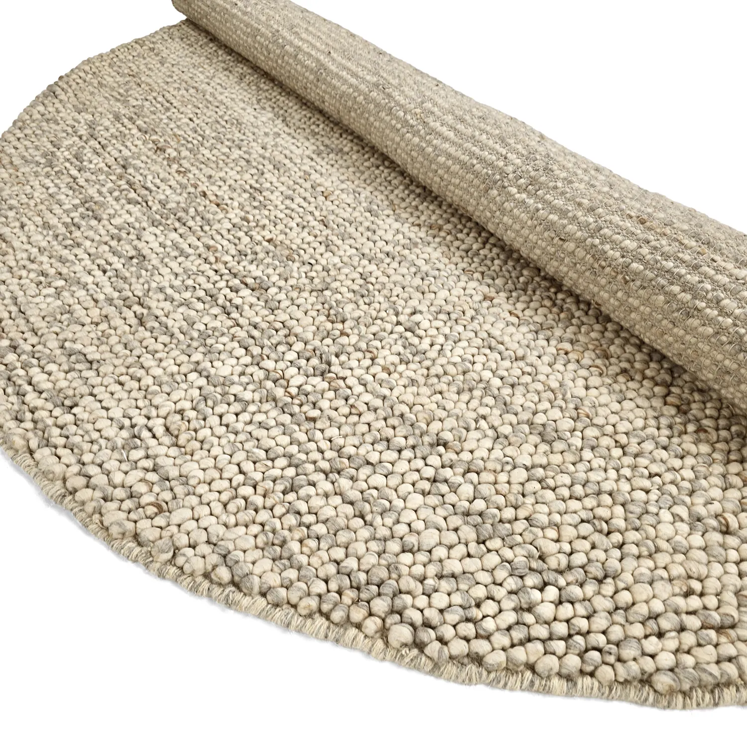 Pyöreät matot - Avafors Wool Bubble (harmaa/beige)