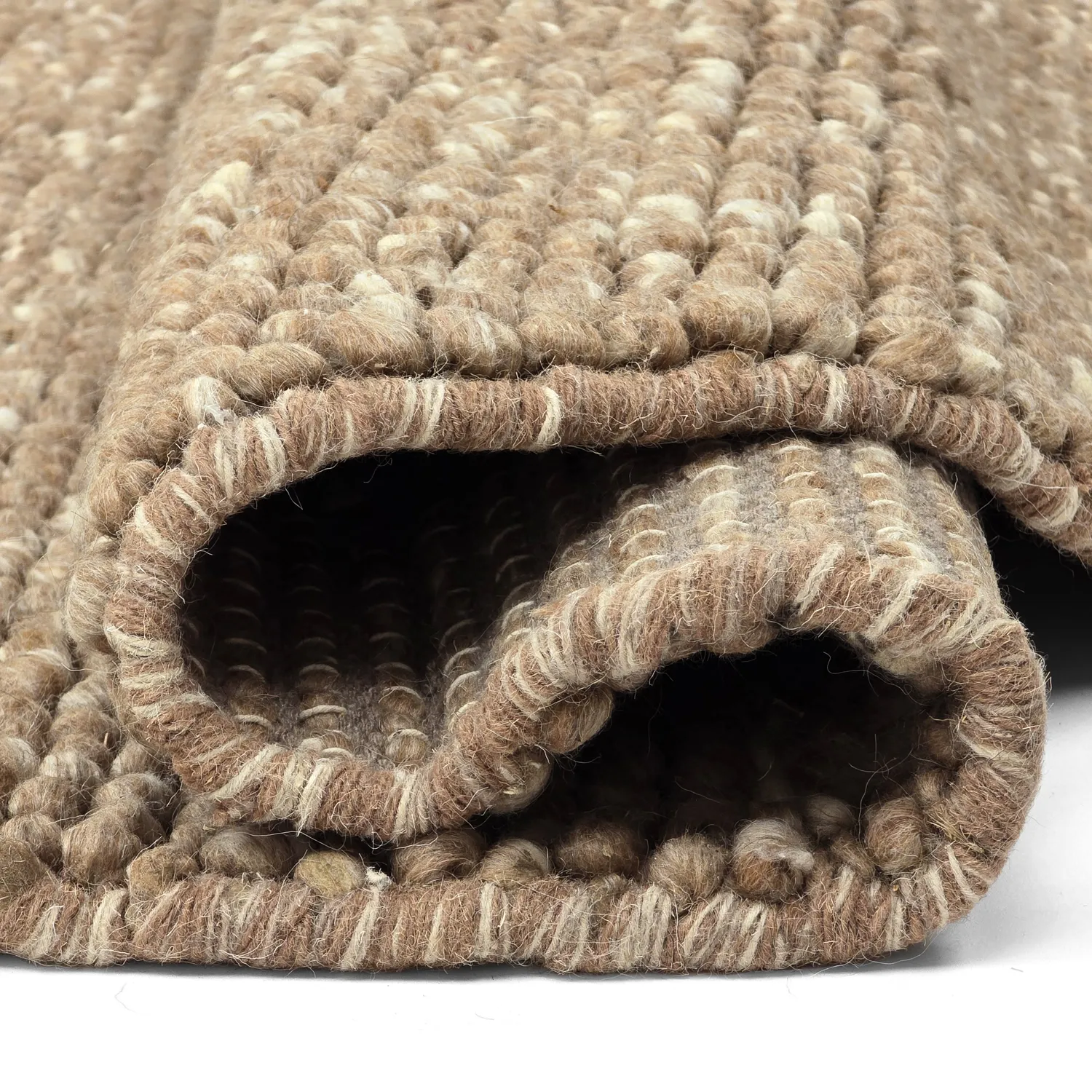 Pyöreät matot - Avafors Wool Bubble (vaaleanruskea/valkoinen)