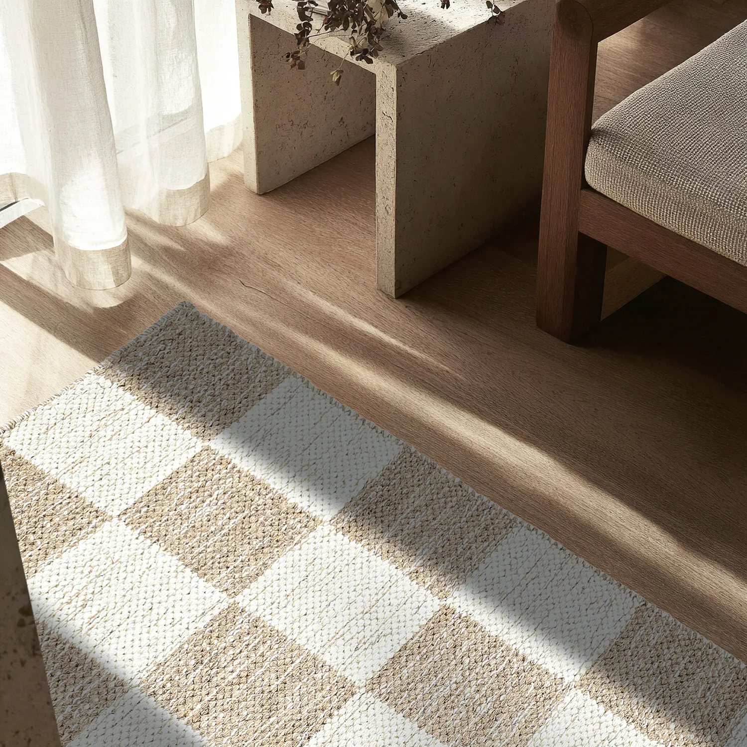 Villamatto - Dundee (beige/valkoinen)