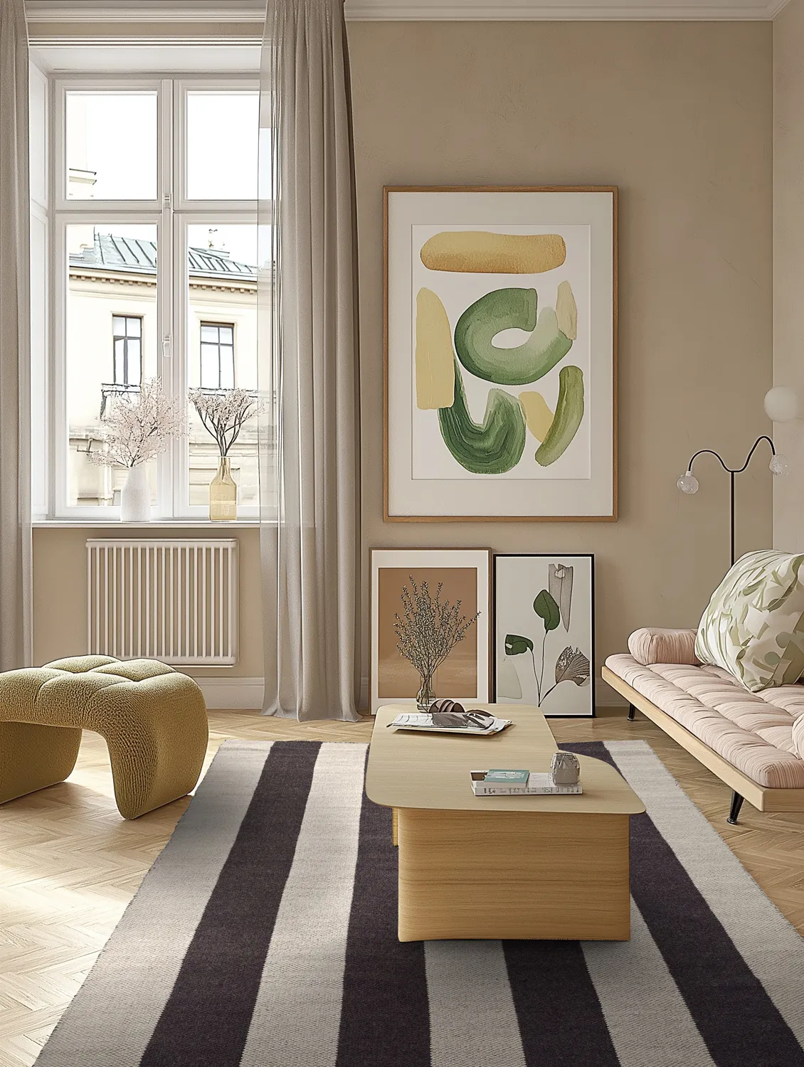 Villamatto - Garine (musta/beige)