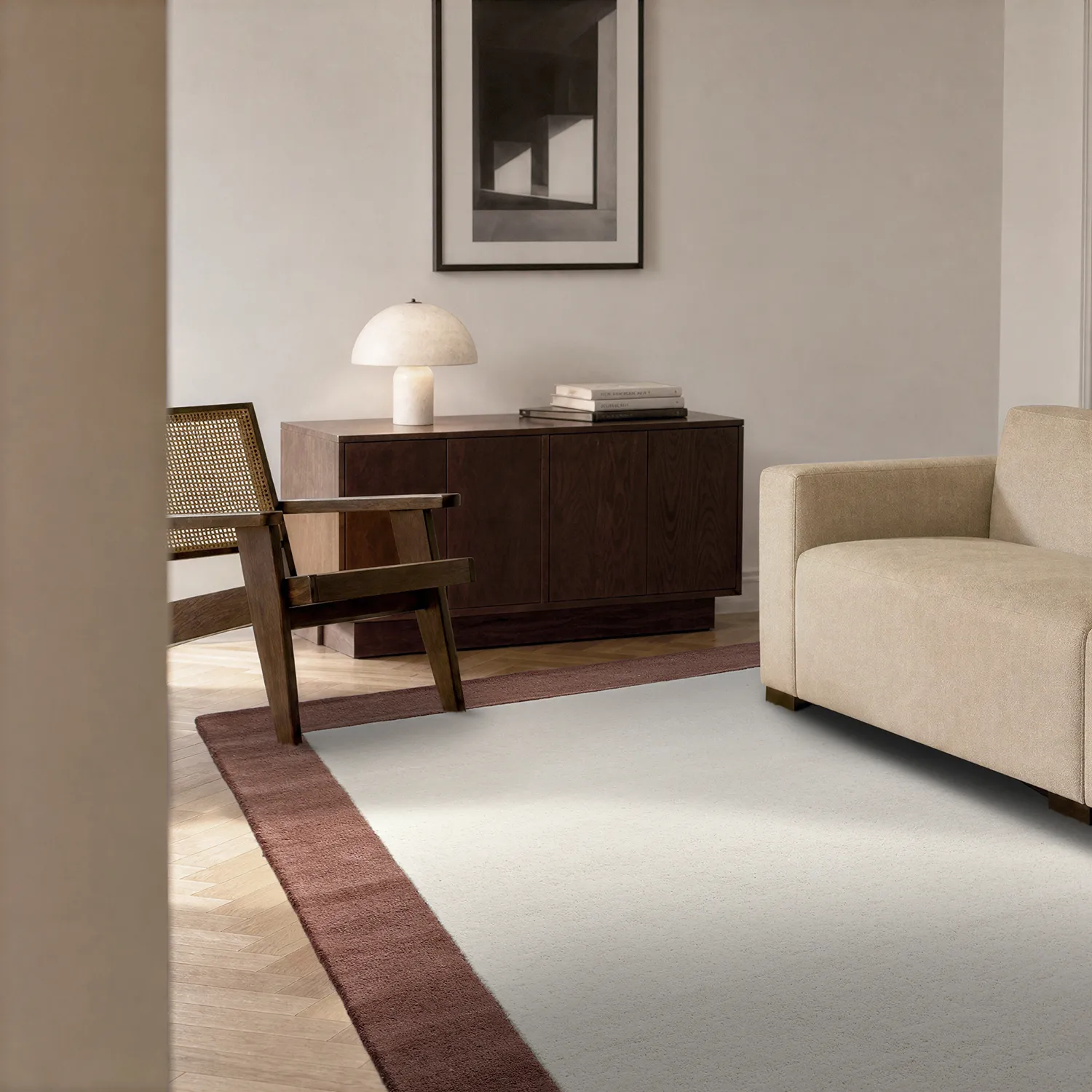 Villamatto - Gaya Hand Tufted Wool Premium (kerma/ruskea)