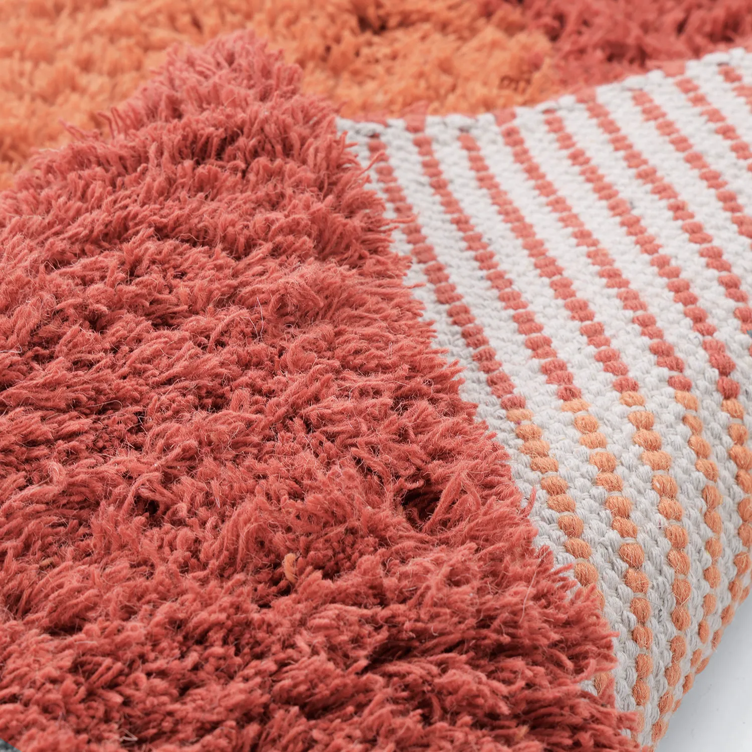 Villamatto - Khenifra Handknot Wool Premium (oranssi/punainen)