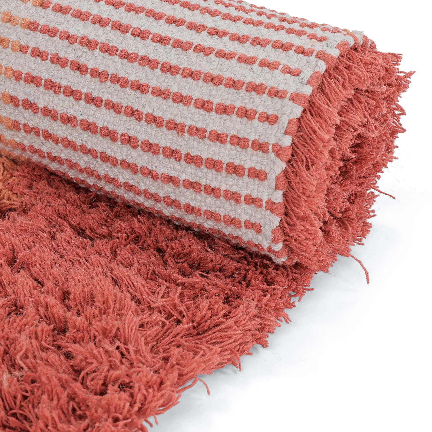 Villamatto - Khenifra Handknot Wool Premium (oranssi/punainen)