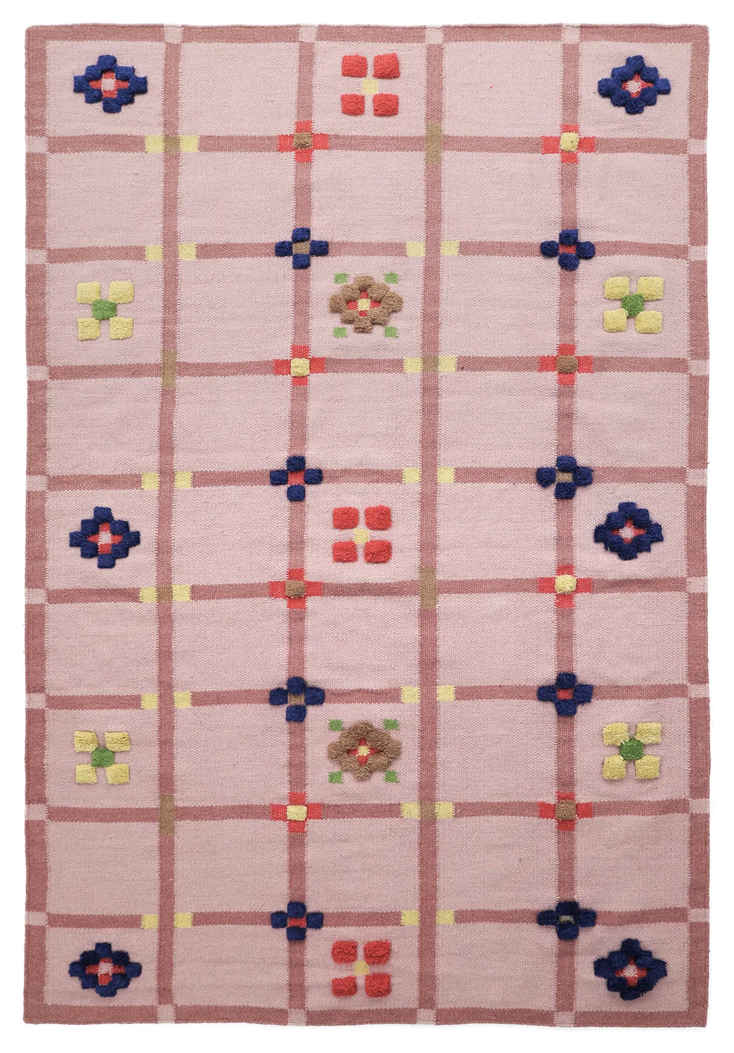 Villamatto - Lausanne Flatweave Tufted Premium (vaaleanpunainen)