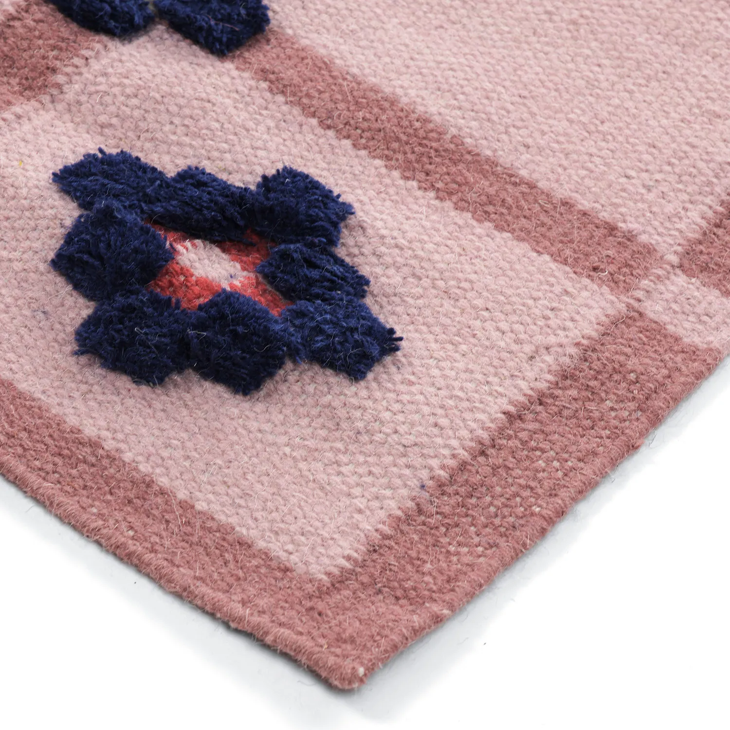 Villamatto - Lausanne Flatweave Tufted Premium (vaaleanpunainen)