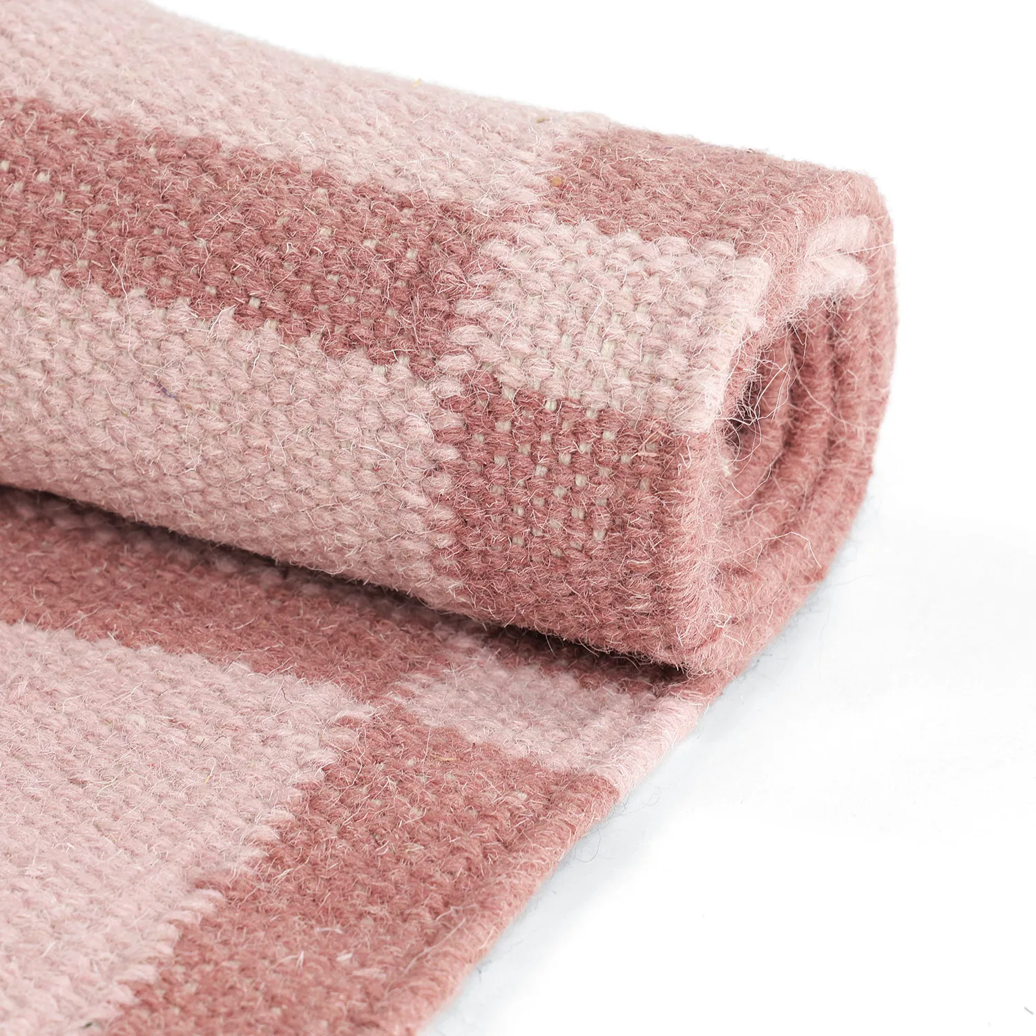 Villamatto - Lausanne Flatweave Tufted Premium (vaaleanpunainen)