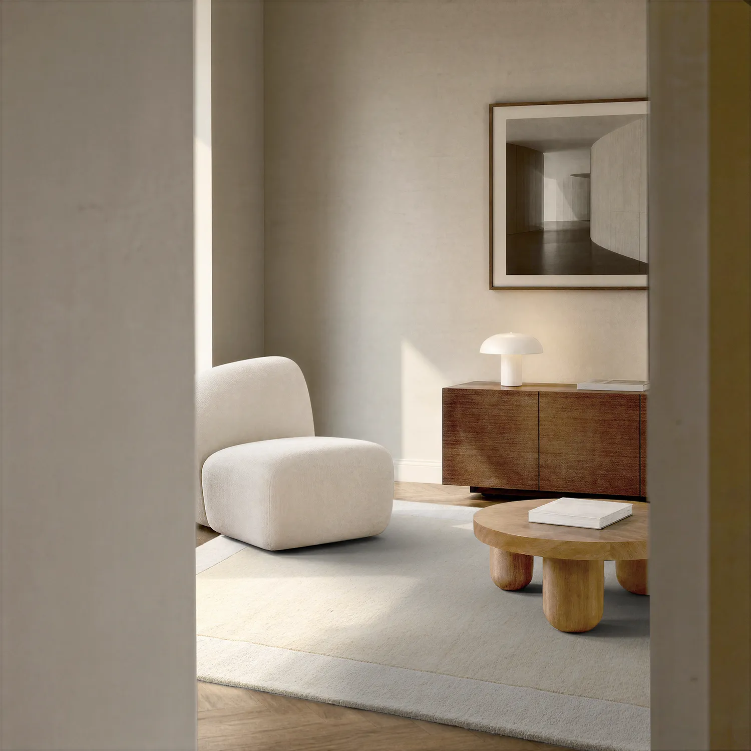 Villamatto - Puri Hand Tufted Wool Premium (kermanvalkoinen)
