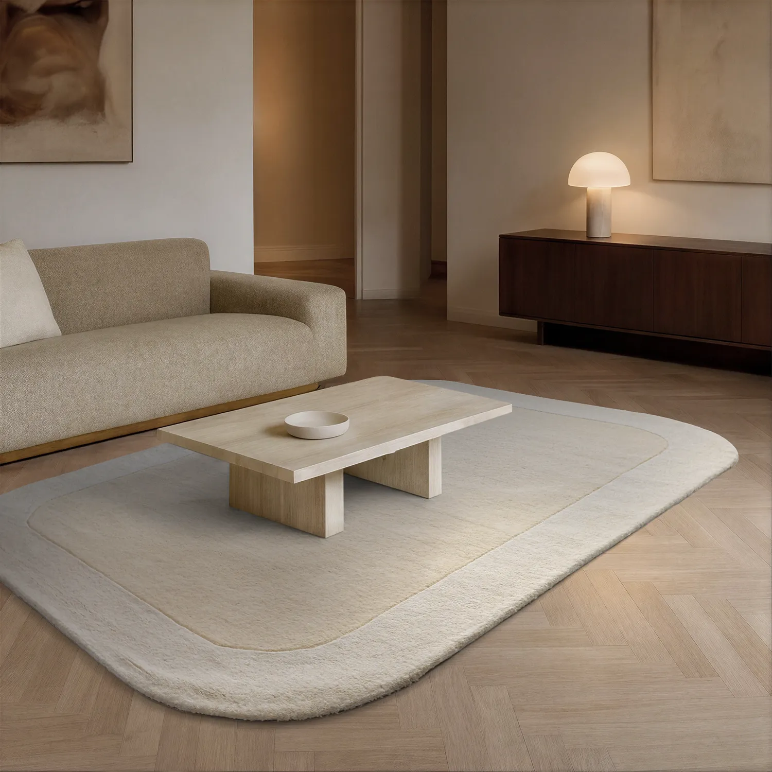 Villamatto - Puri Hand Tufted Wool Premium (kermanvalkoinen)