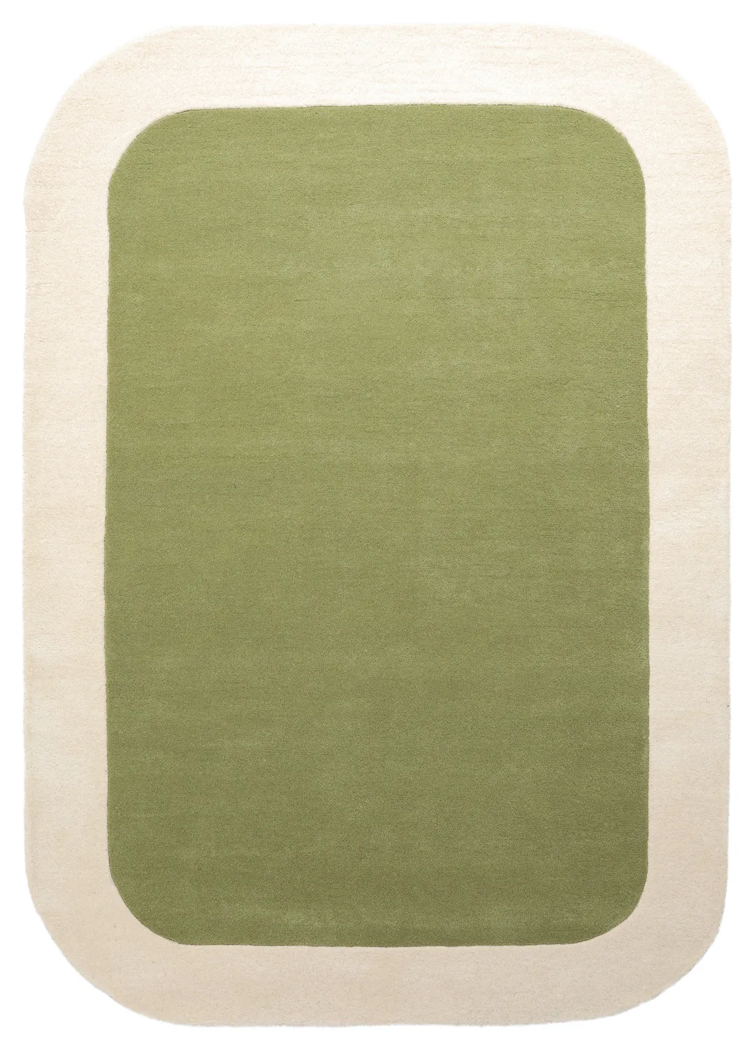 Villamatto - Puri Hand Tufted Wool Premium (vihreä/kermanvärinen)