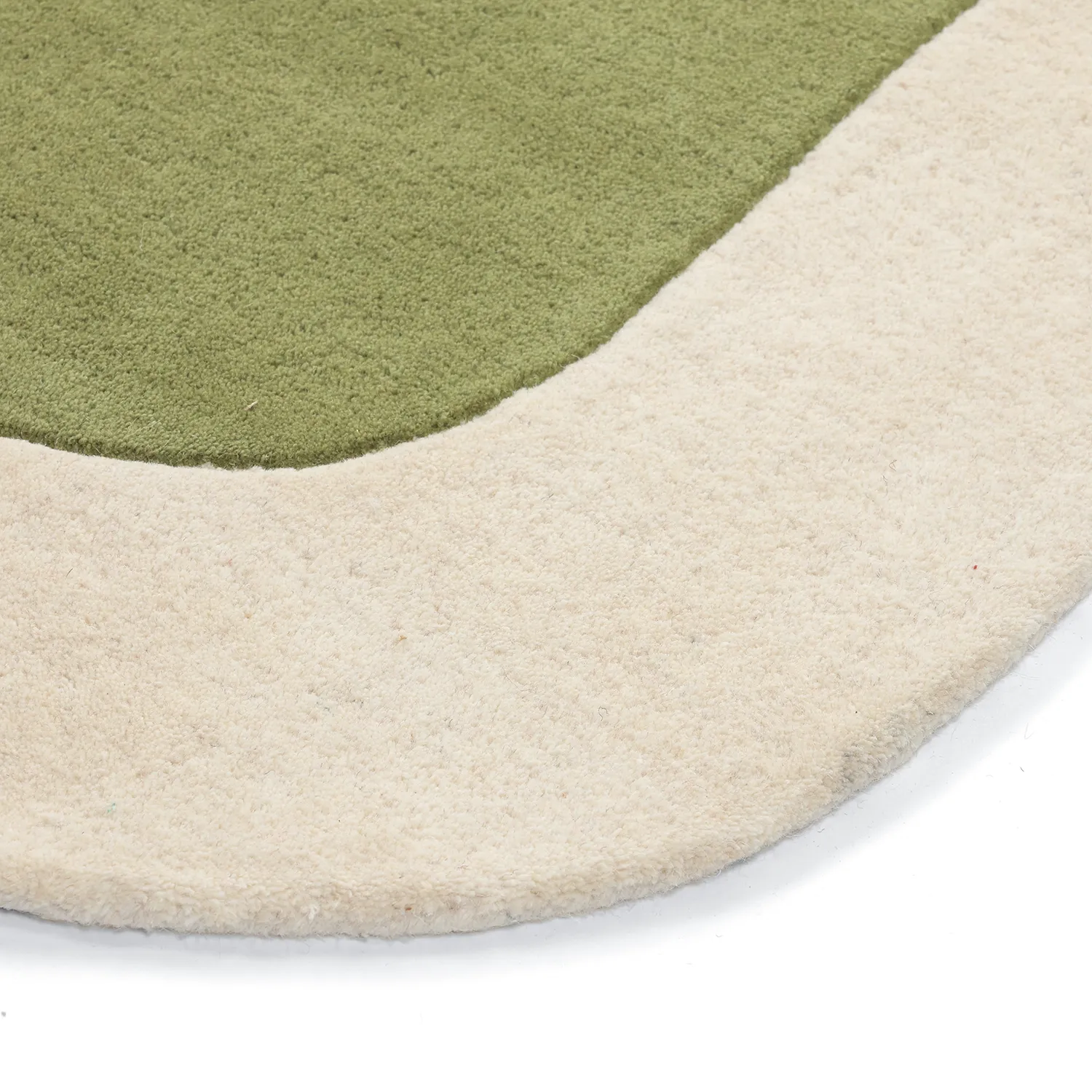 Villamatto - Puri Hand Tufted Wool Premium (vihreä/kermanvärinen)