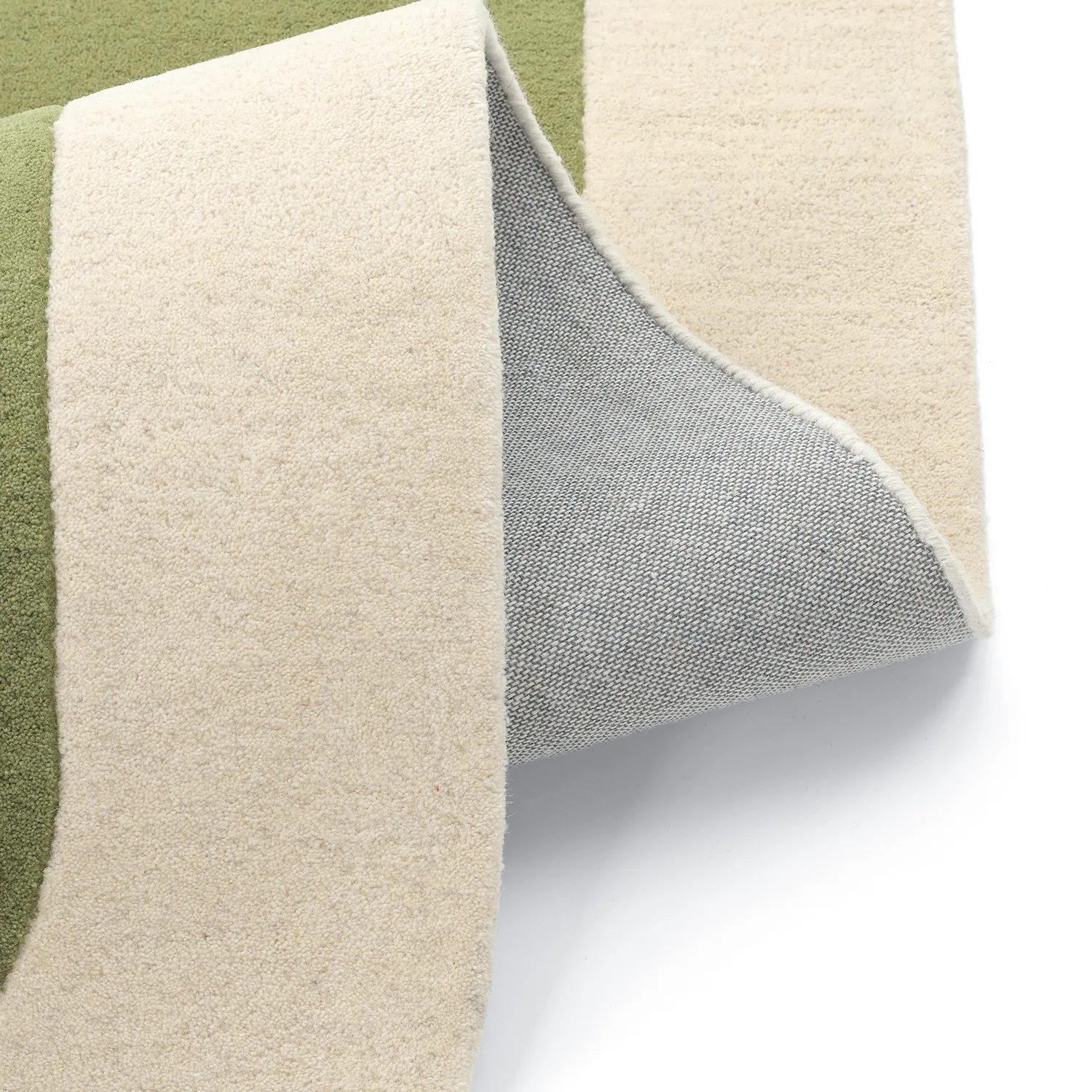 Villamatto - Puri Hand Tufted Wool Premium (vihreä/kermanvärinen)