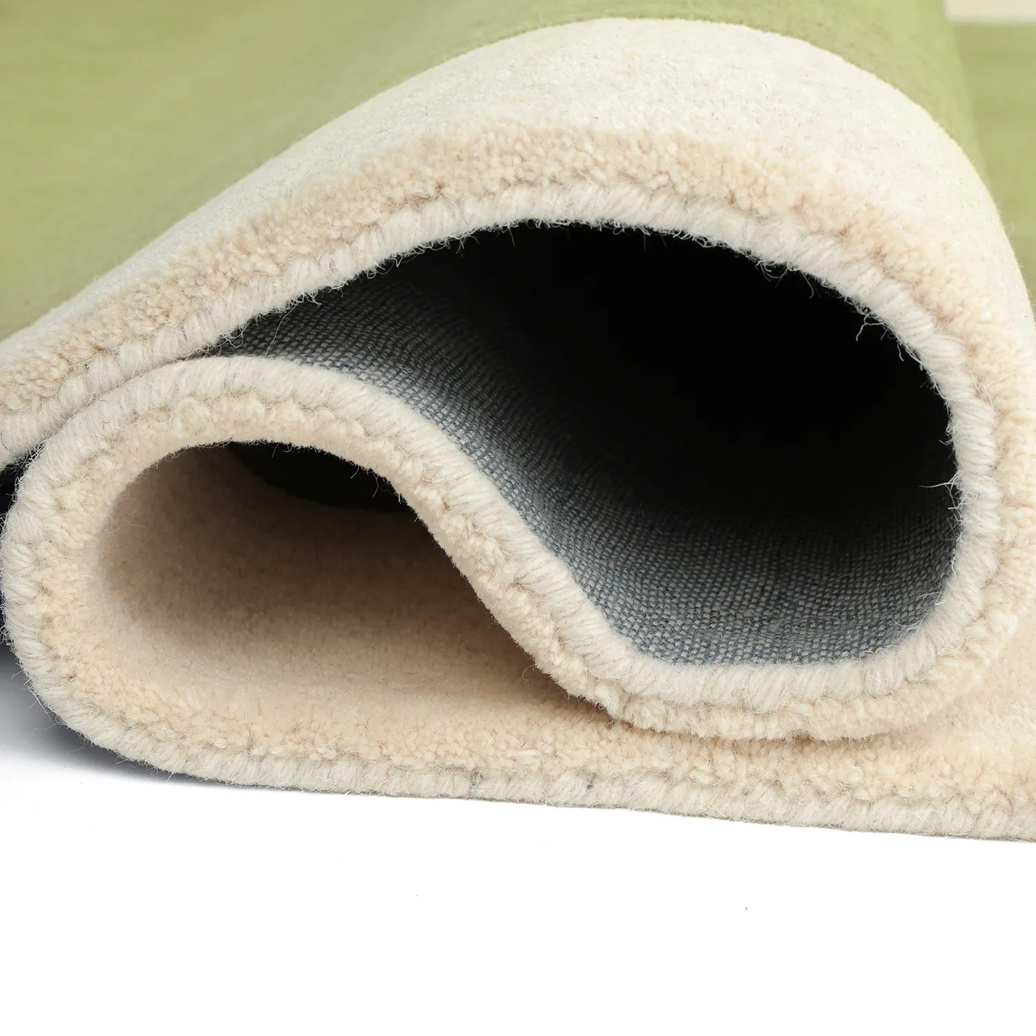 Villamatto - Puri Hand Tufted Wool Premium (vihreä/kermanvärinen)