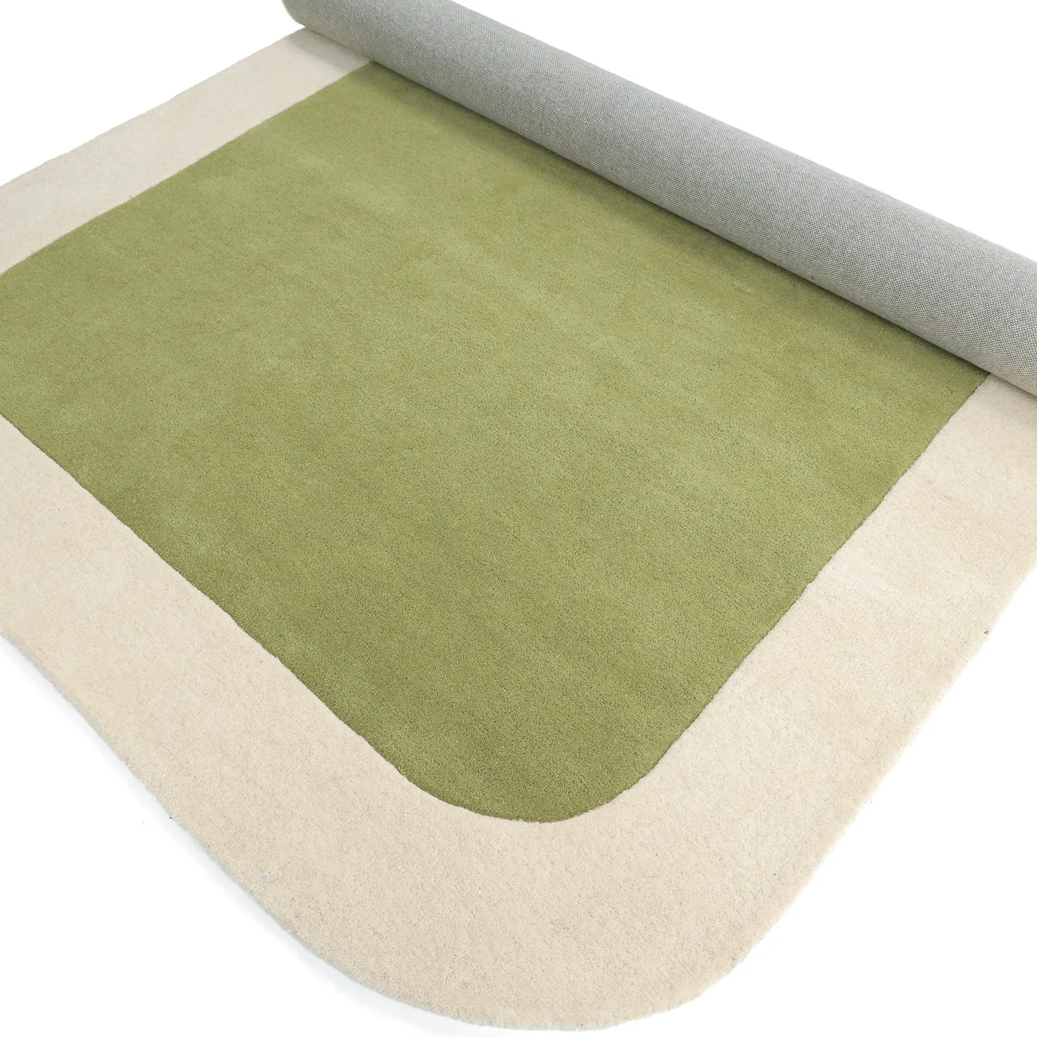 Villamatto - Puri Hand Tufted Wool Premium (vihreä/kermanvärinen)