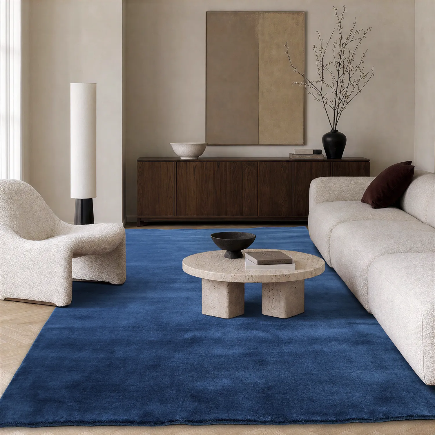 Villamatto - Rozel Handloom Wool Premium (tummansininen)