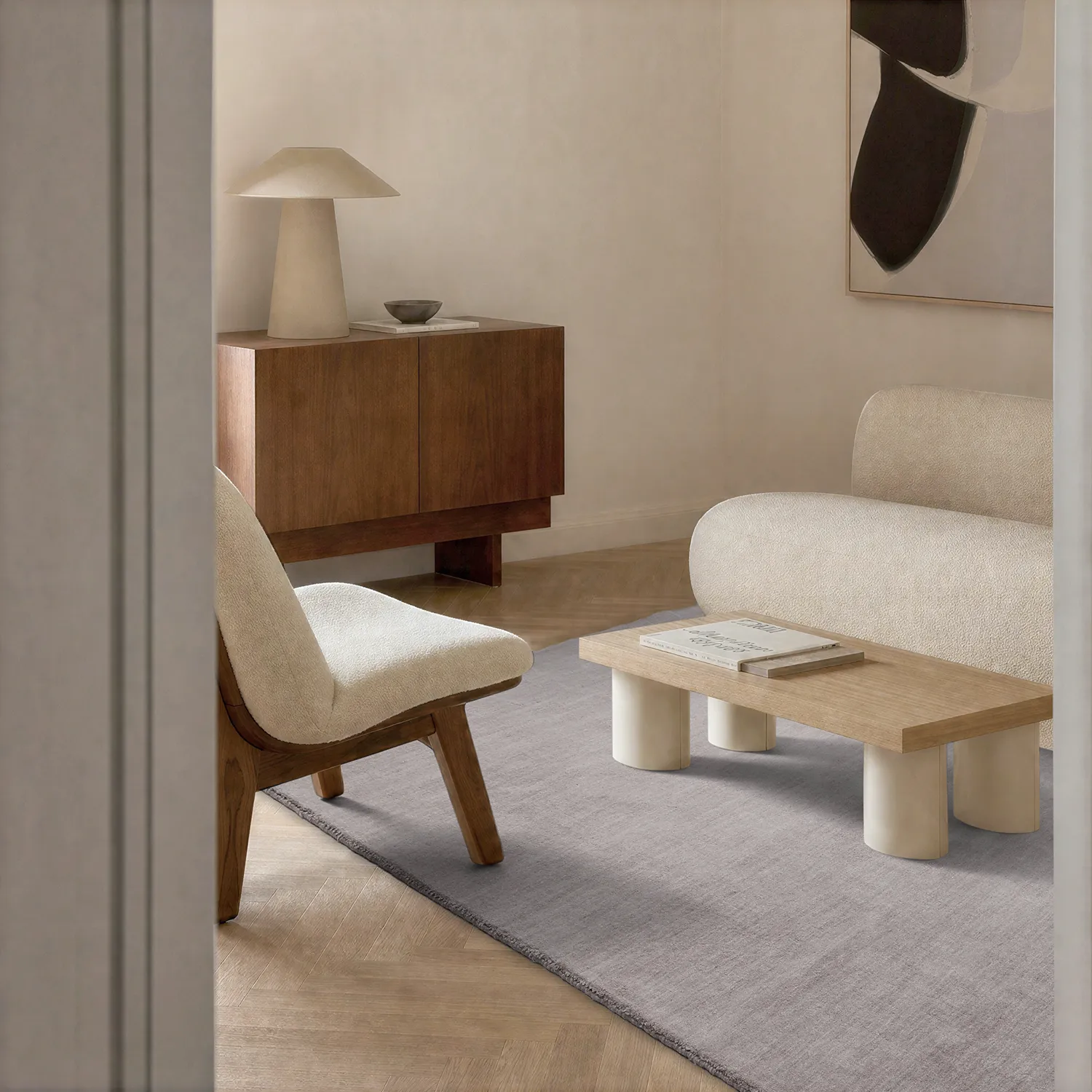 Villamatto - Rozel Handloom Wool Premium (vaalea taupe)