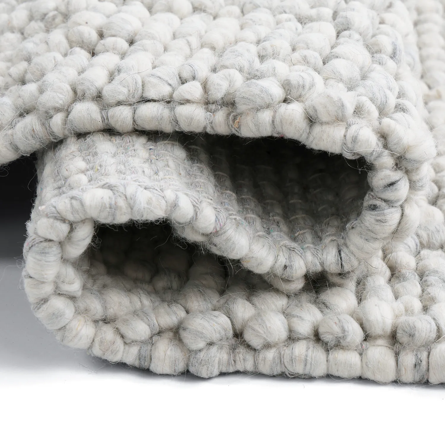 Villamatto - Sala Irregular Wool Bubble (vaaleanharmaa melange)