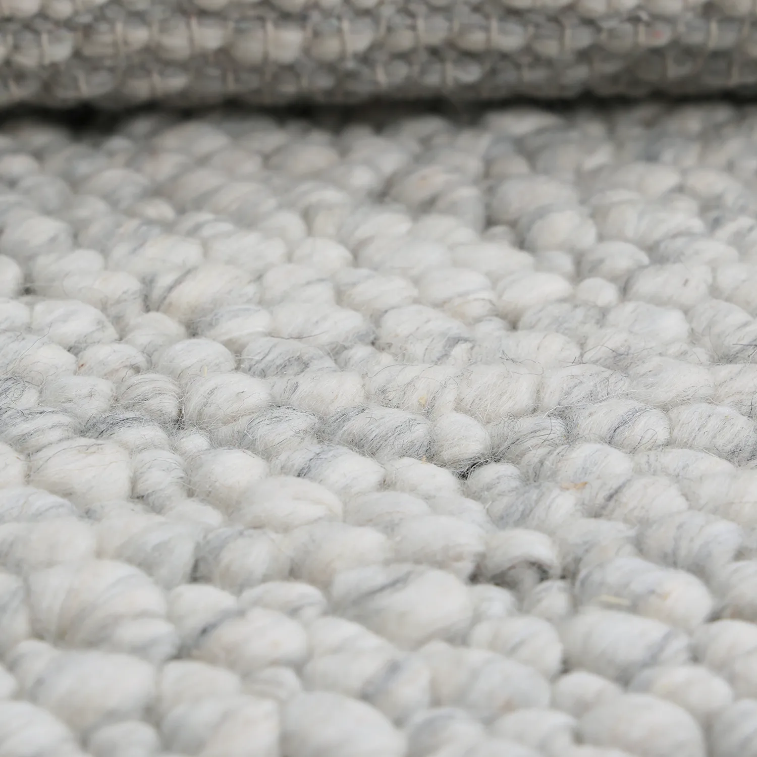 Villamatto - Sala Irregular Wool Bubble (vaaleanharmaa melange)