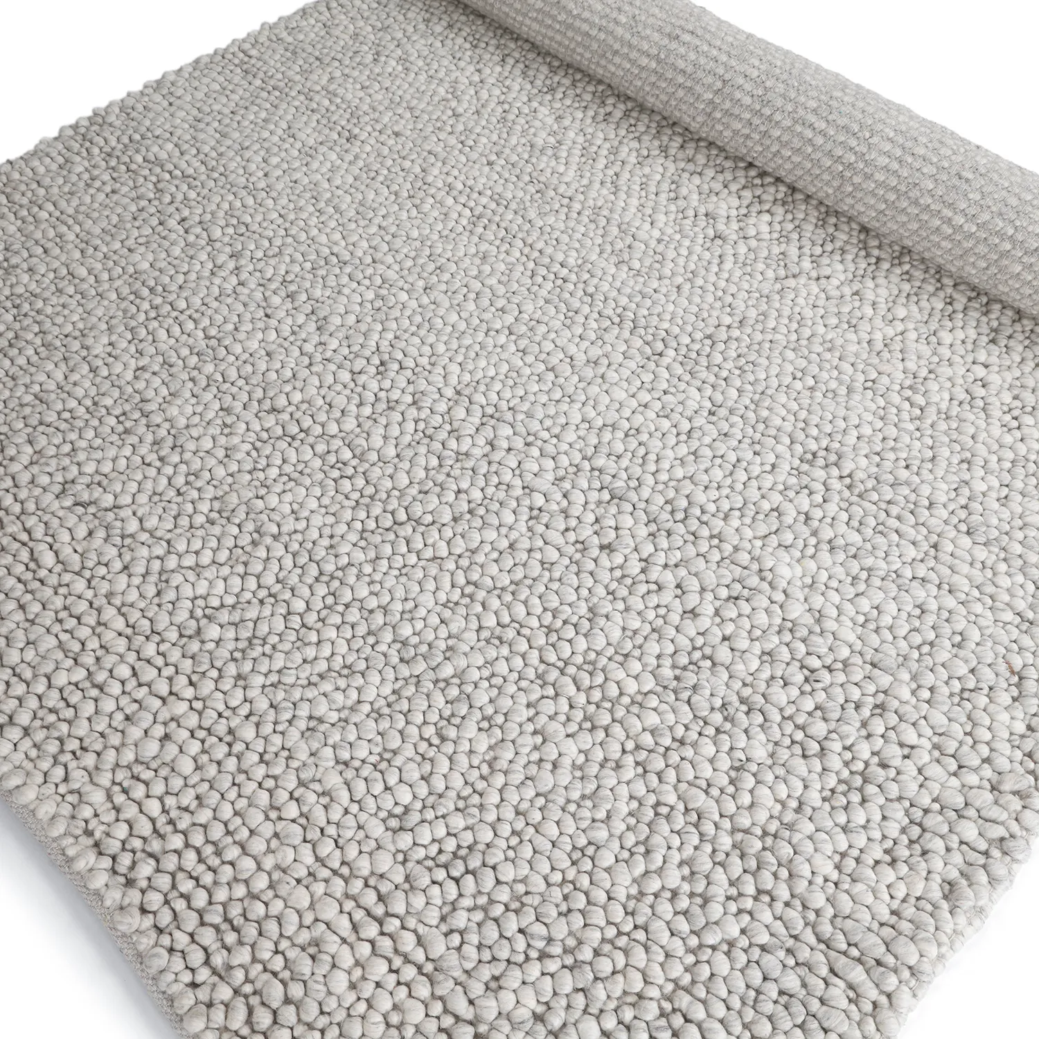 Villamatto - Sala Irregular Wool Bubble (vaaleanharmaa melange)