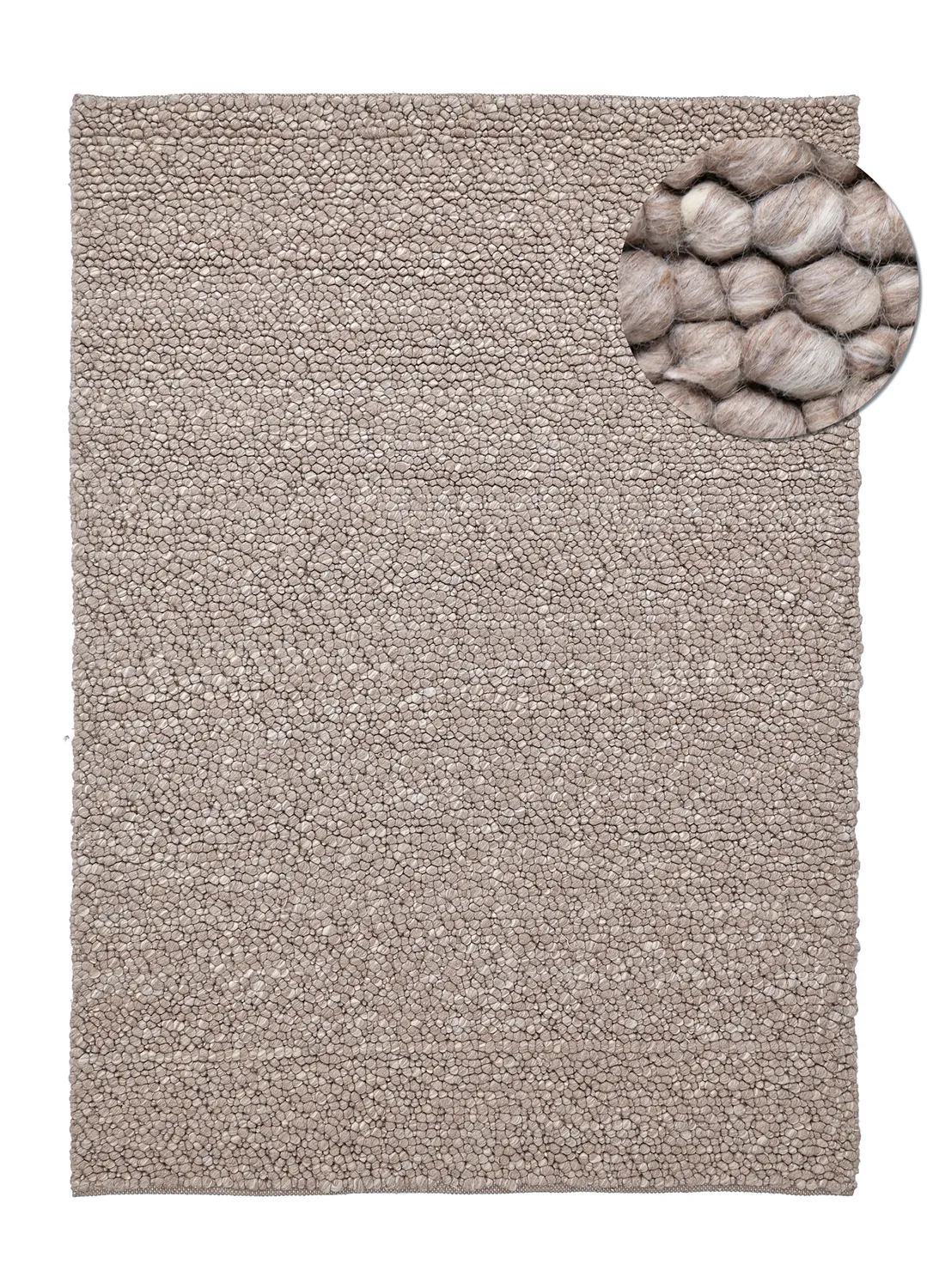 Villamatto - Sala Irregular Wool Bubble (taupe/valkoinen meleerattu)