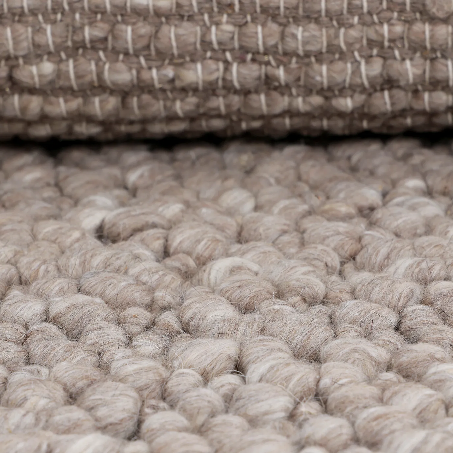 Villamatto - Sala Irregular Wool Bubble (taupe/valkoinen meleerattu)